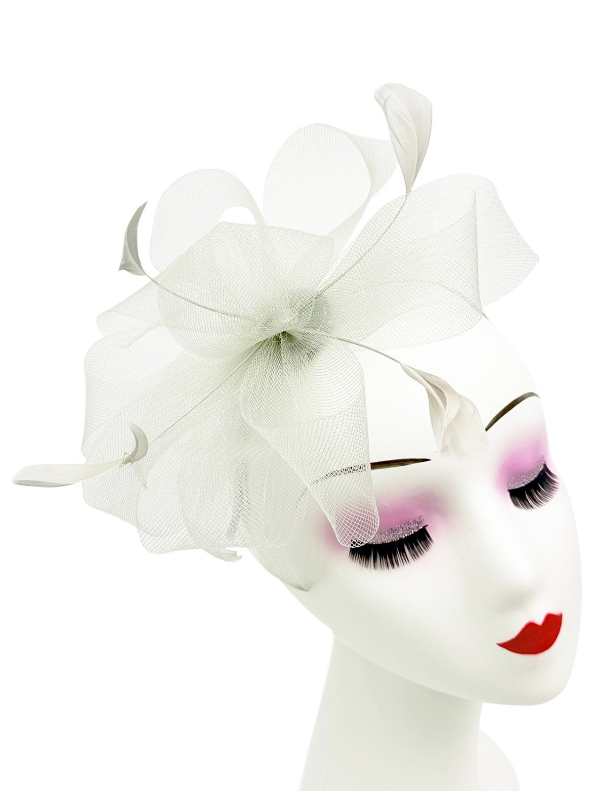 Flower & Petals Style Fascinator Hat with Headband and Clip