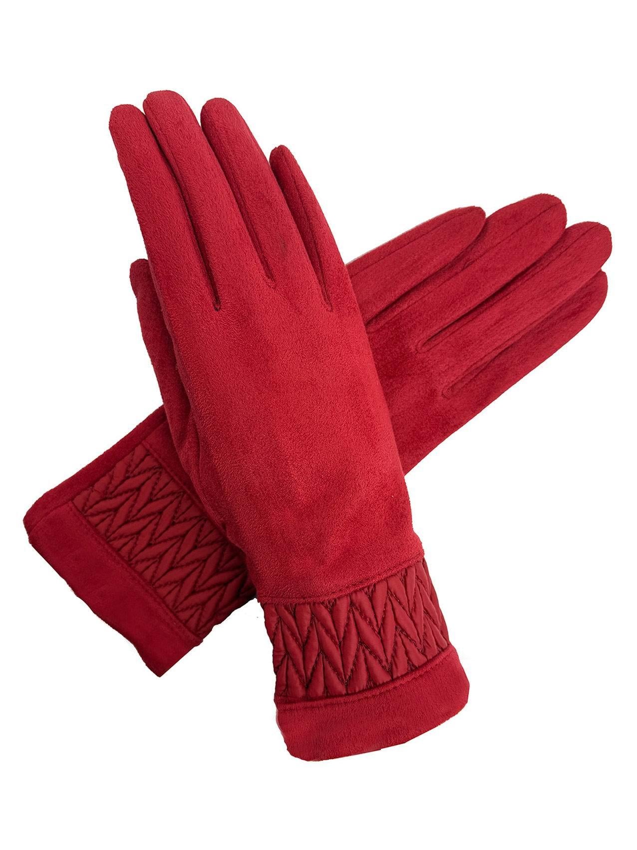 Warm Student Five-Finger Gloves for Women Winter with Lining and Thickening Cute for Cycling in Winter British English Style