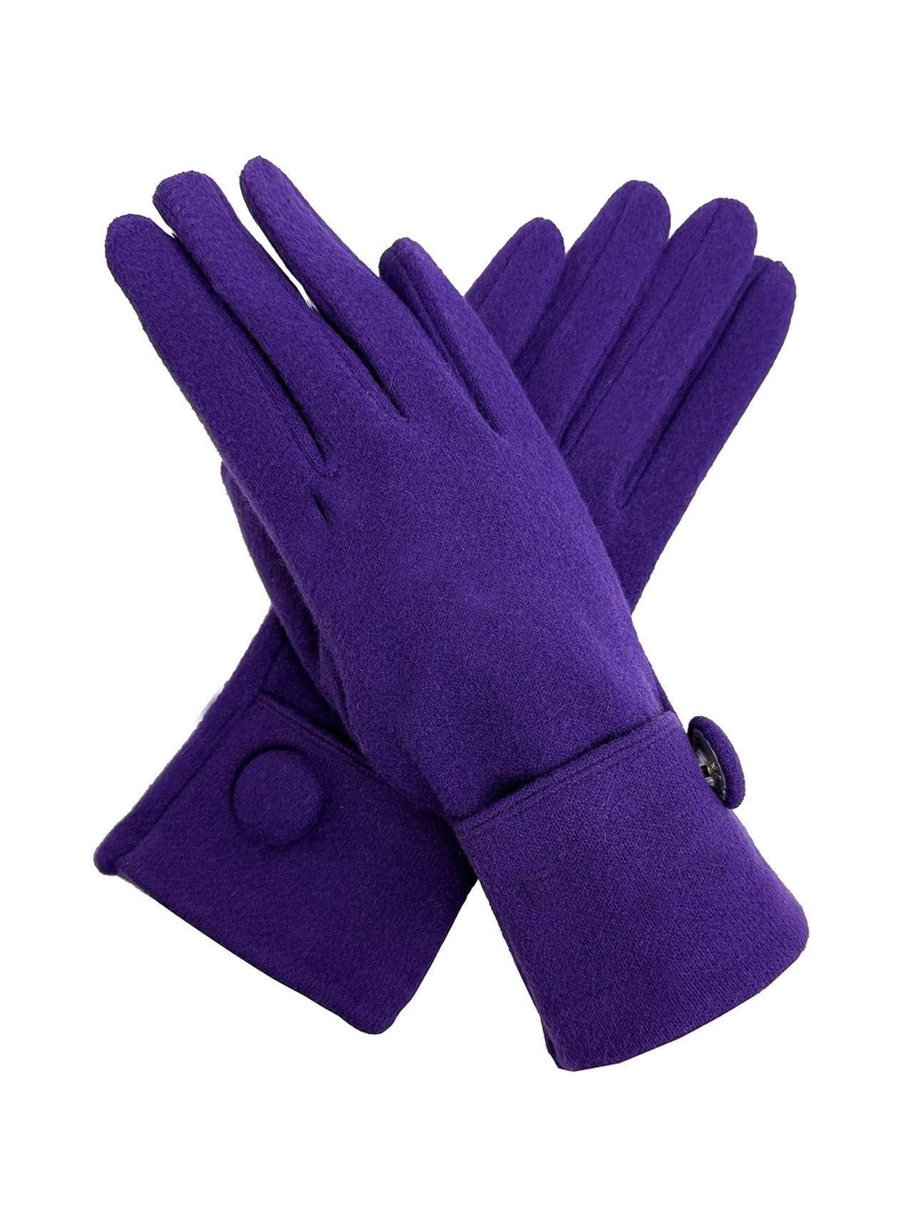 Warm Student Five-Finger Gloves for Women Winter with Lining and Thickening Cute for Cycling in Winter Black Touchscreen Compatible