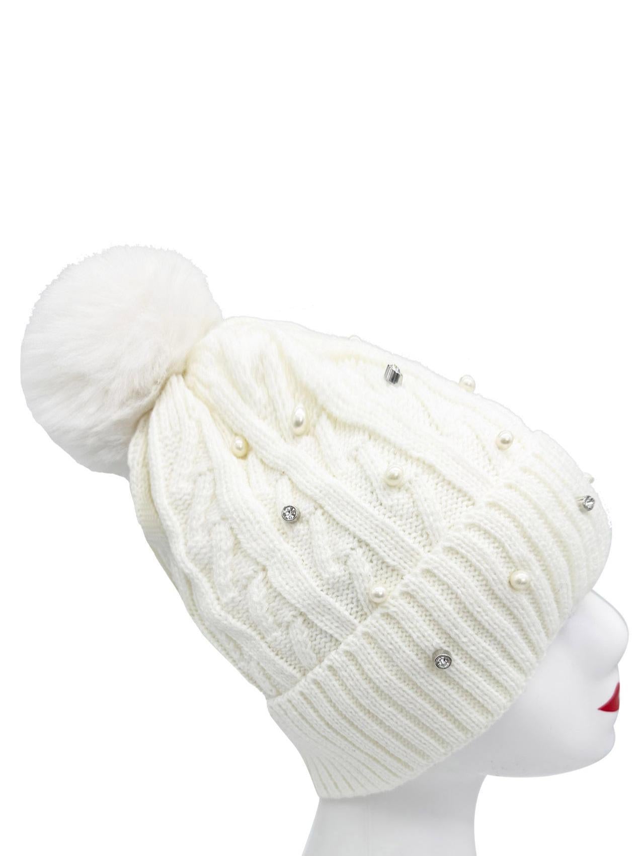 Colorful Woolen Ball Hat for Women Big Head Circumference Double Layer Velvet Insulation Fashionable Versatile Pineapple Ball Knitted Hat Trendy