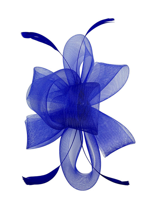 Flower & Feathers Detailed Fascinator Hat with Headband and Clip in Vibrant Colors for Special Occasions