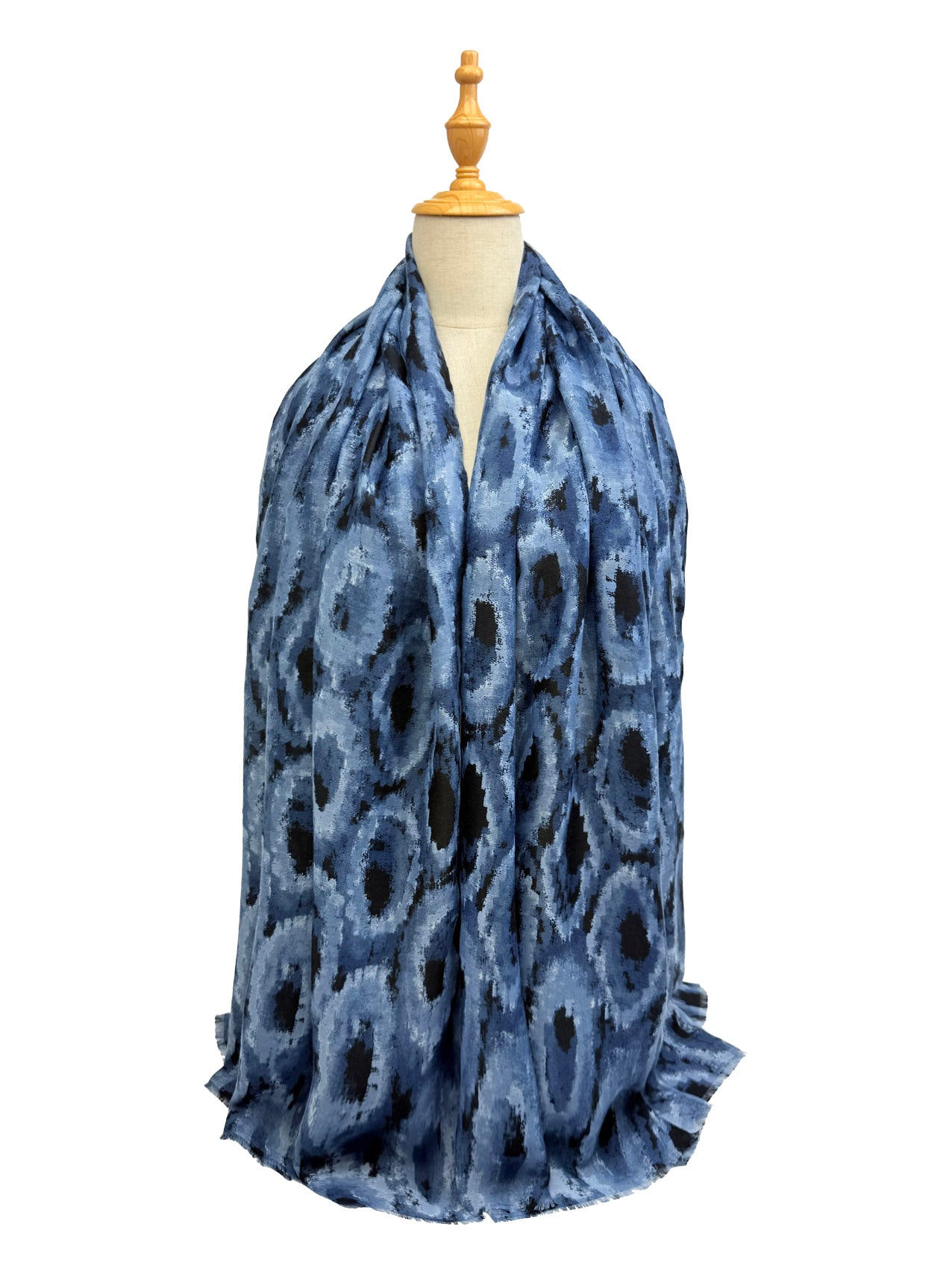 New Coming Winter Fashion Scarf Stylish Grey & Black Circle Pattern for Cozy Elegance in British English Language