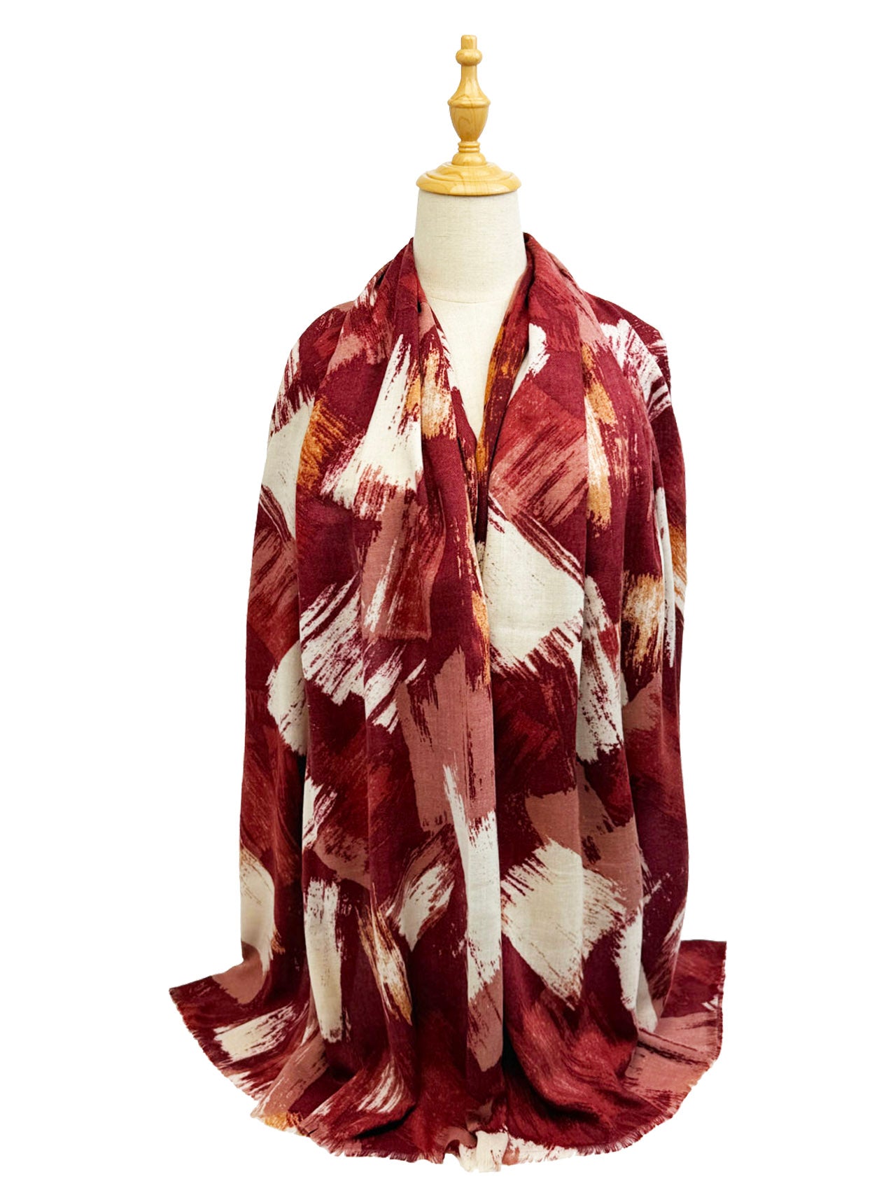 New Coming Winter Fashion Scarf Stylish Black & White Abstract Print Shawl for Women Elegant and Versatile Accessory