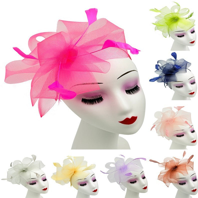 Flower & Petals Style Fascinator Hat with Headband and Clip