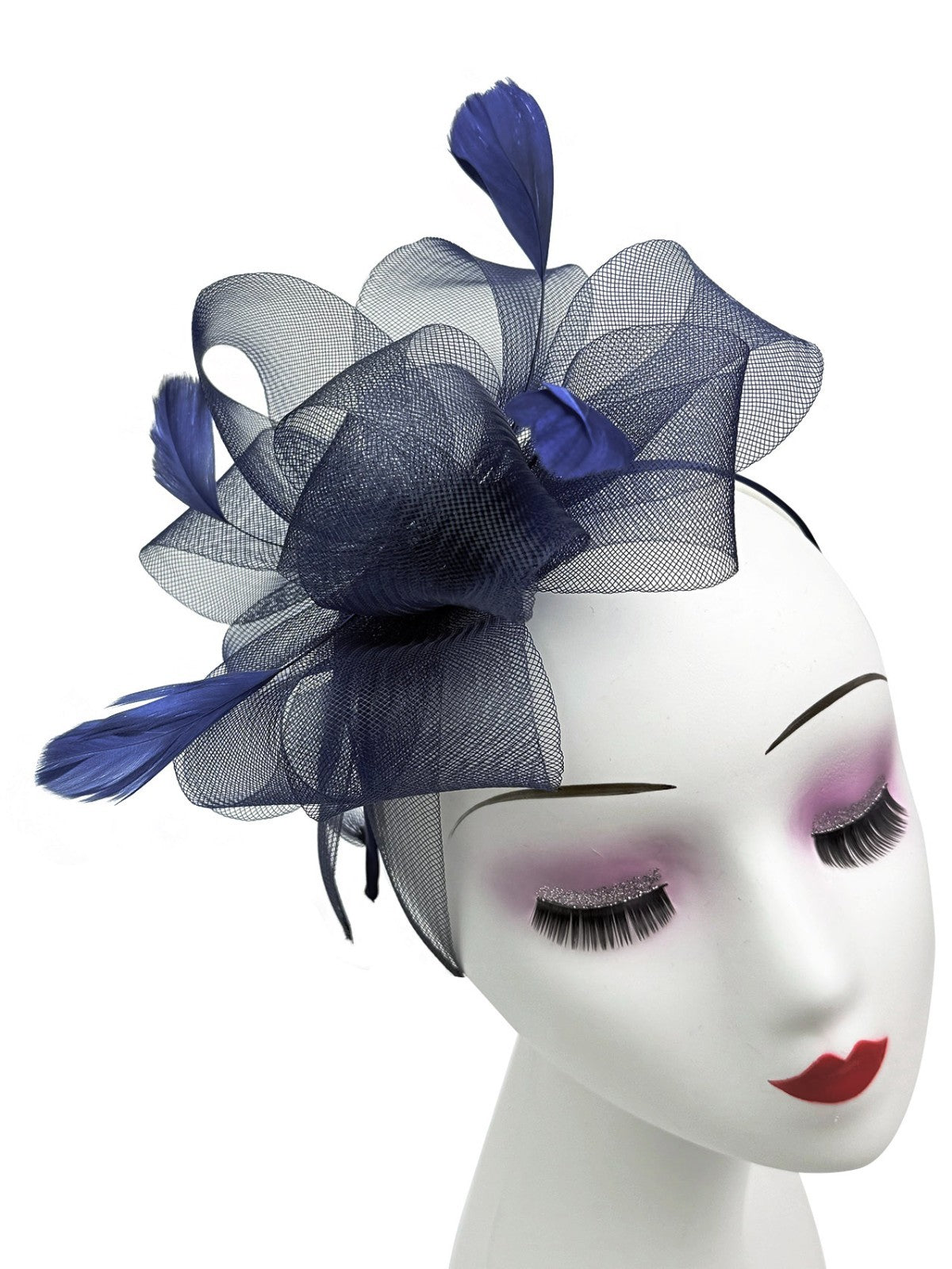 Flower & Petals Style Fascinator Hat with Headband and Clip