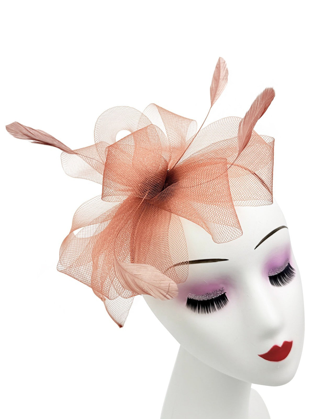 Flower & Petals Style Fascinator Hat with Headband and Clip
