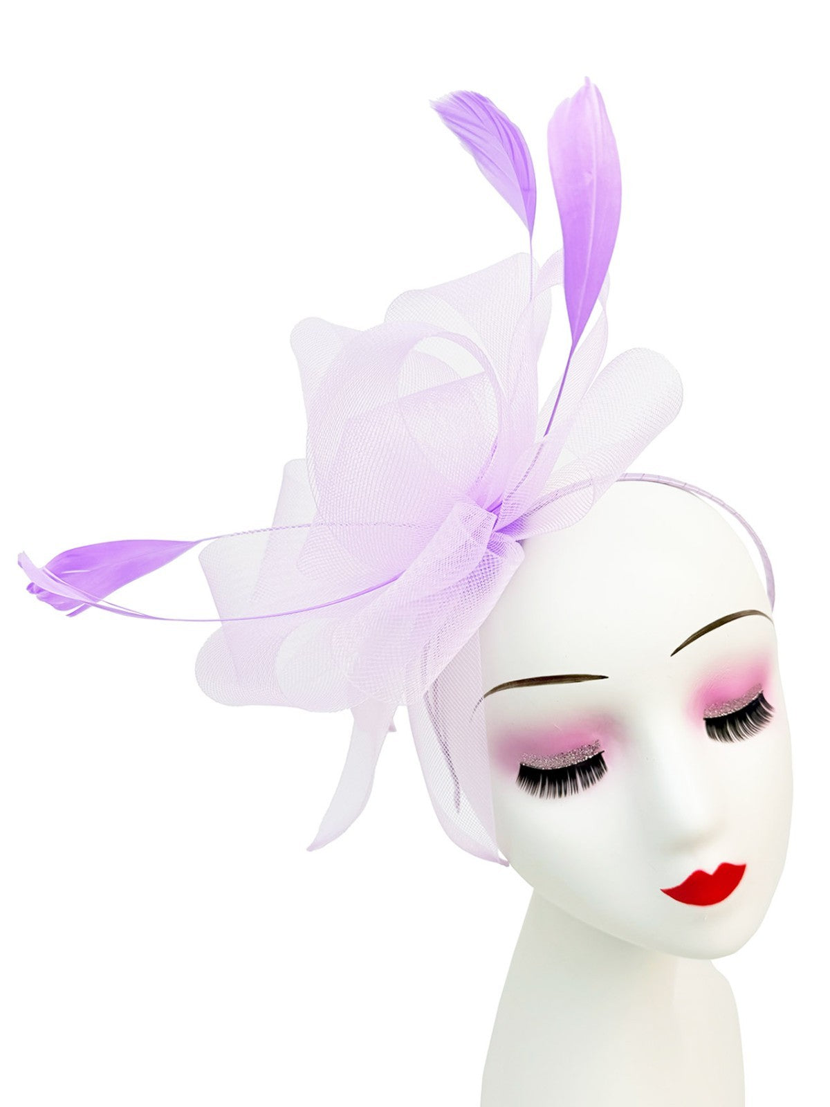 Flower & Petals Style Fascinator Hat with Headband and Clip