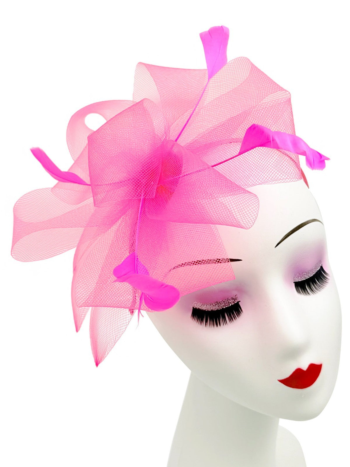 Flower & Petals Style Fascinator Hat with Headband and Clip