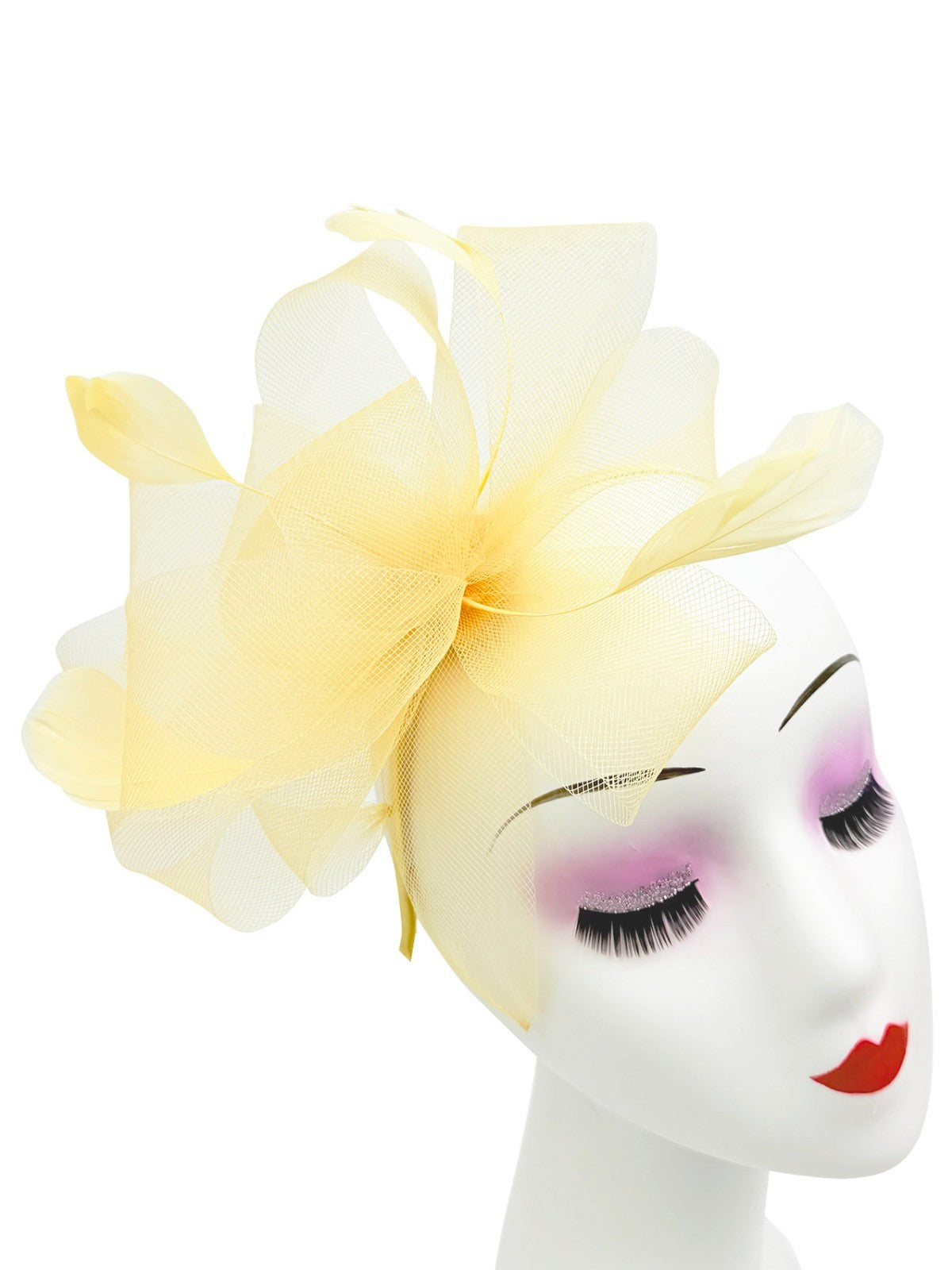 Flower & Petals Style Fascinator Hat with Headband and Clip