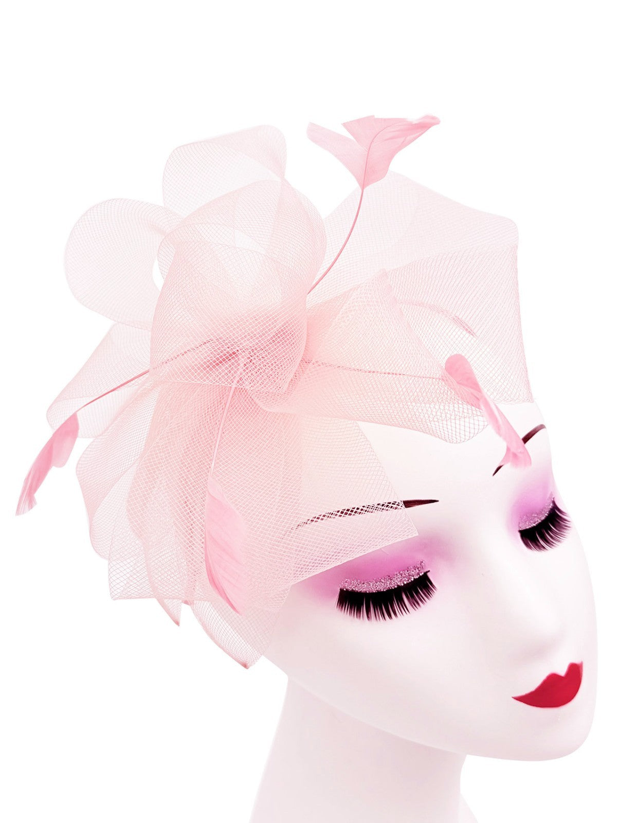 Flower & Petals Style Fascinator Hat with Headband and Clip