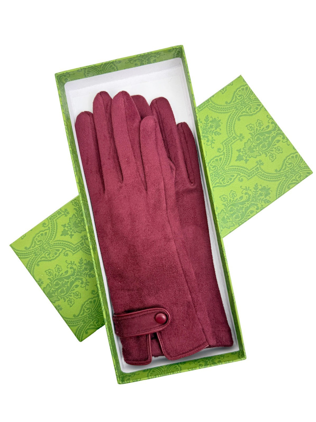 Knitted gloves for winter women for outdoor cycling and driving, with plush insu