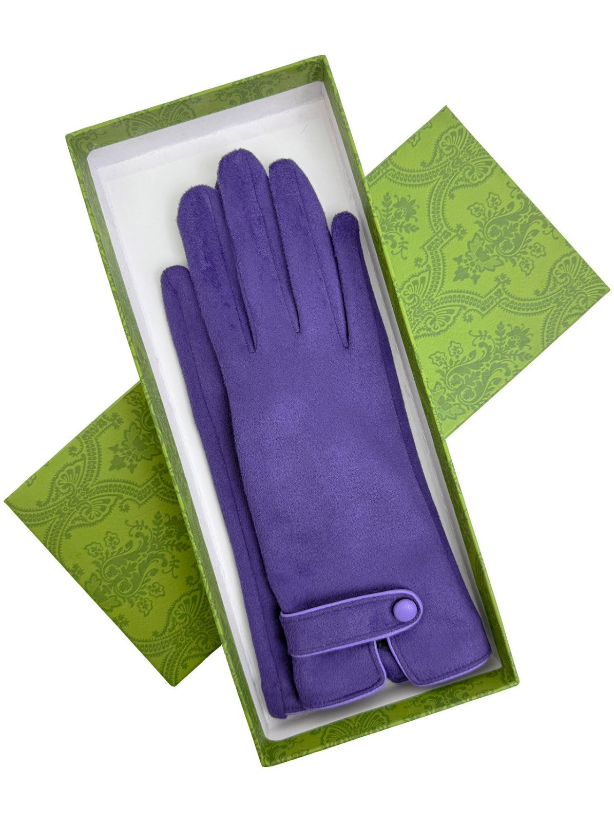 Knitted gloves for winter women for outdoor cycling and driving, with plush insu
