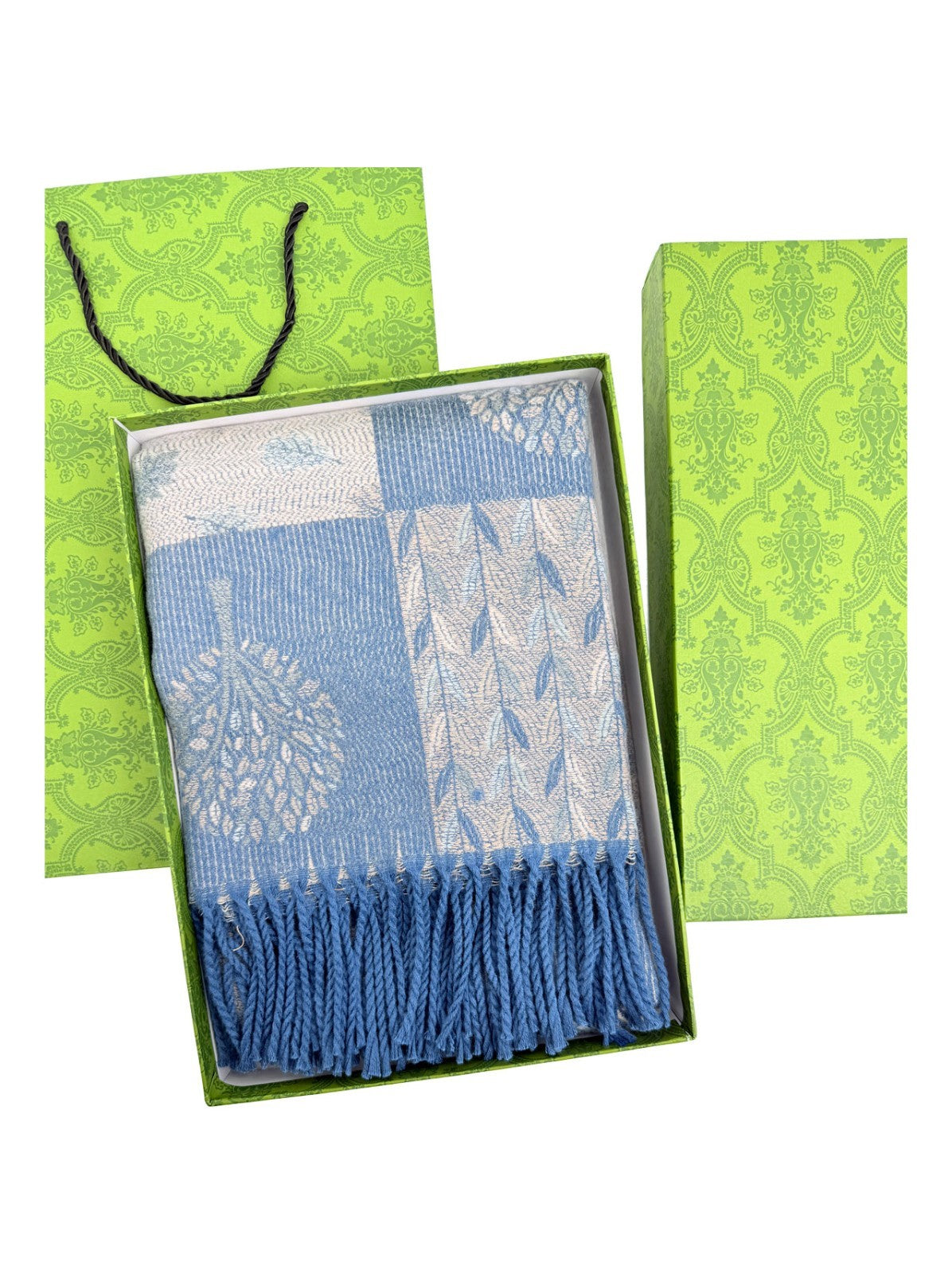 Colorful double-sided scarf for women's 2025 autumn and winter ginkgo new high-e