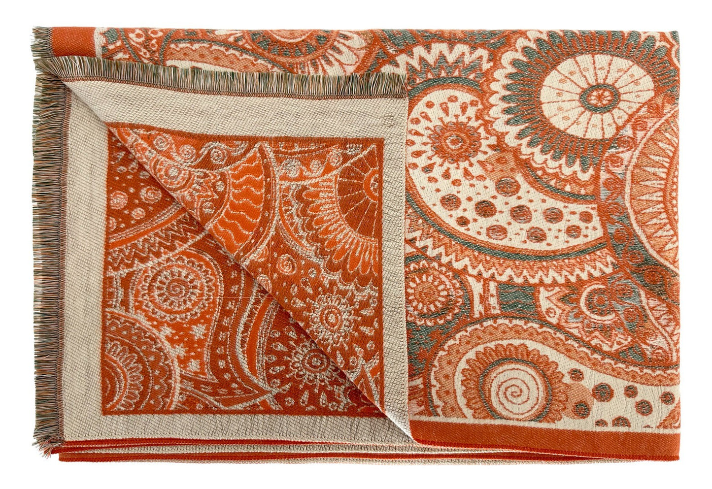 Colorful double-sided scarf for women's 2025 autumn and winter ginkgo new high-e