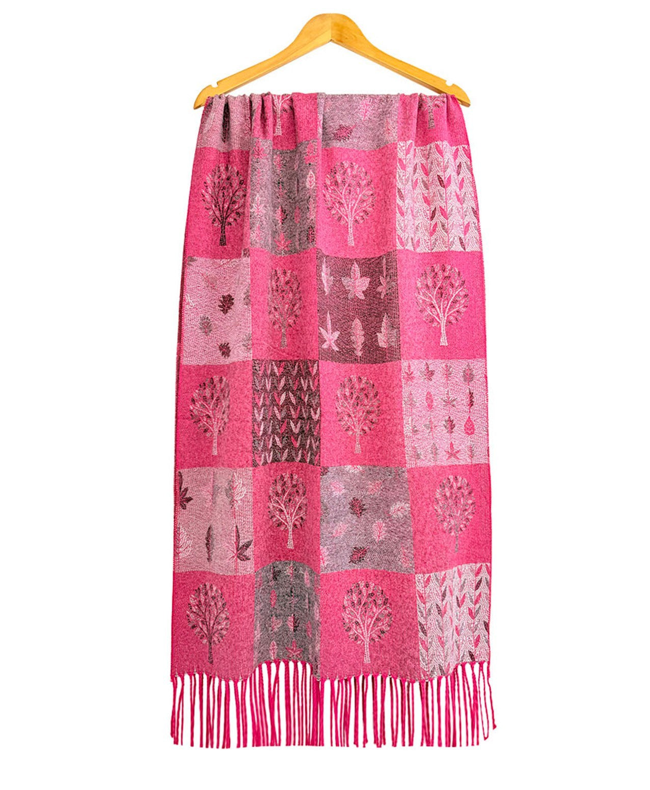 Colorful double-sided scarf for women's 2025 autumn and winter ginkgo new high-e