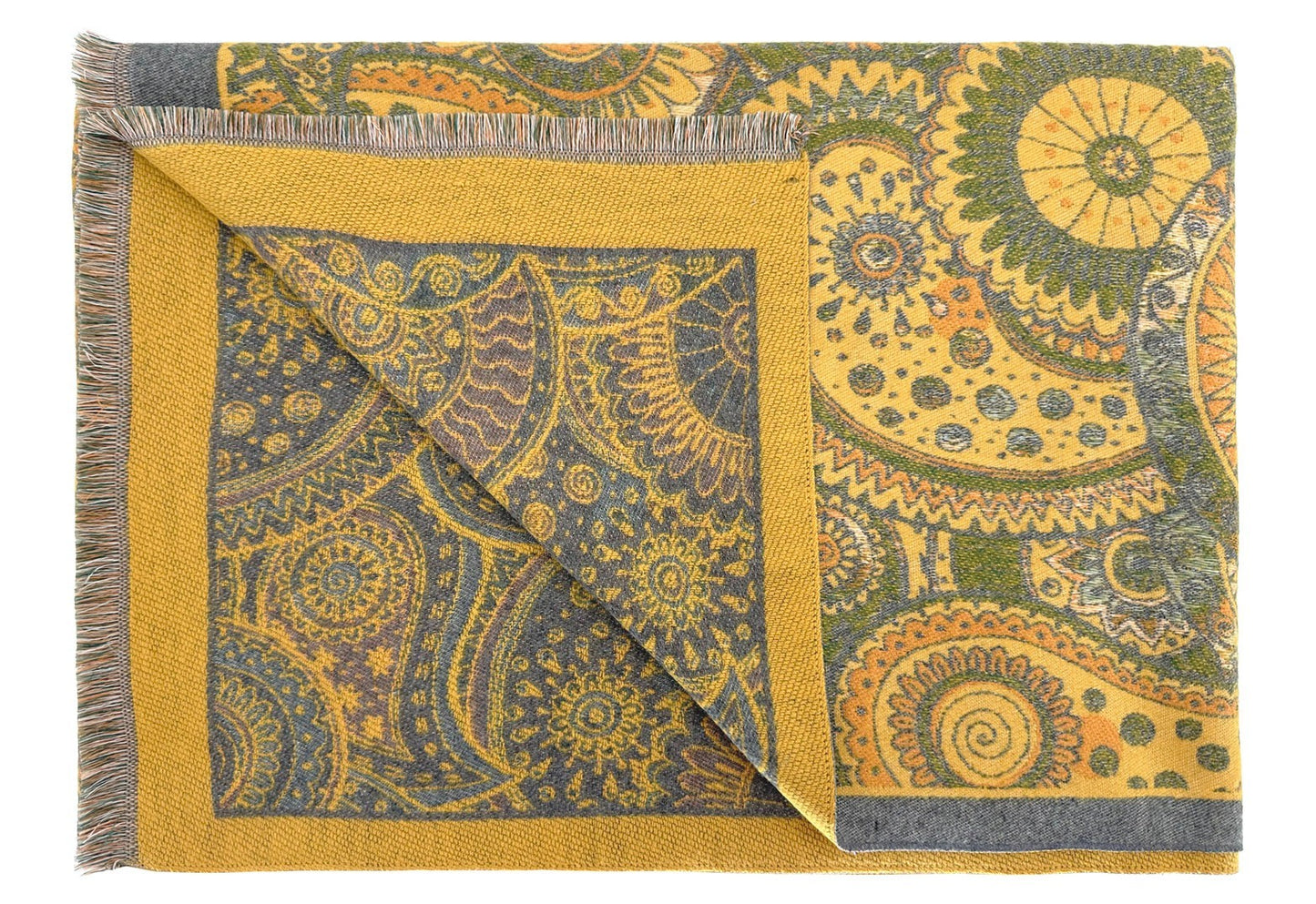 Colorful double-sided scarf for women's 2025 autumn and winter ginkgo new high-e