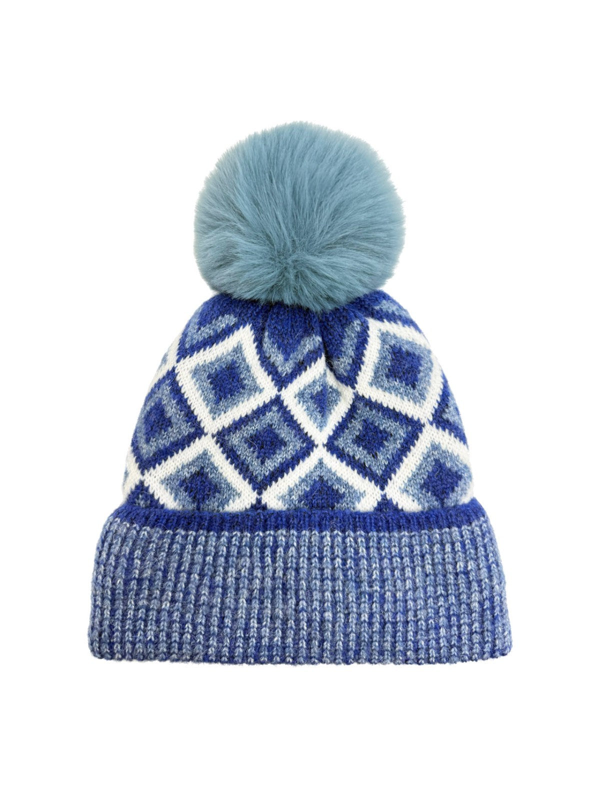 Gradient Color Wool Beanie Women's Winter Fuzzy Insulated Colorful Knit Hat Thic