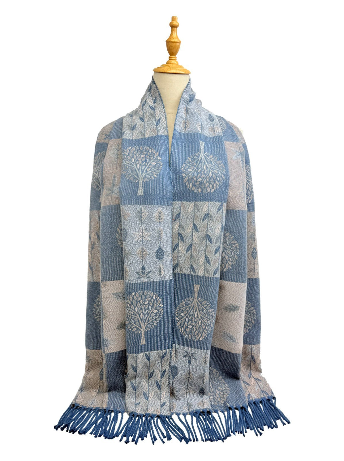 Colorful double-sided scarf for women's 2025 autumn and winter ginkgo new high-e