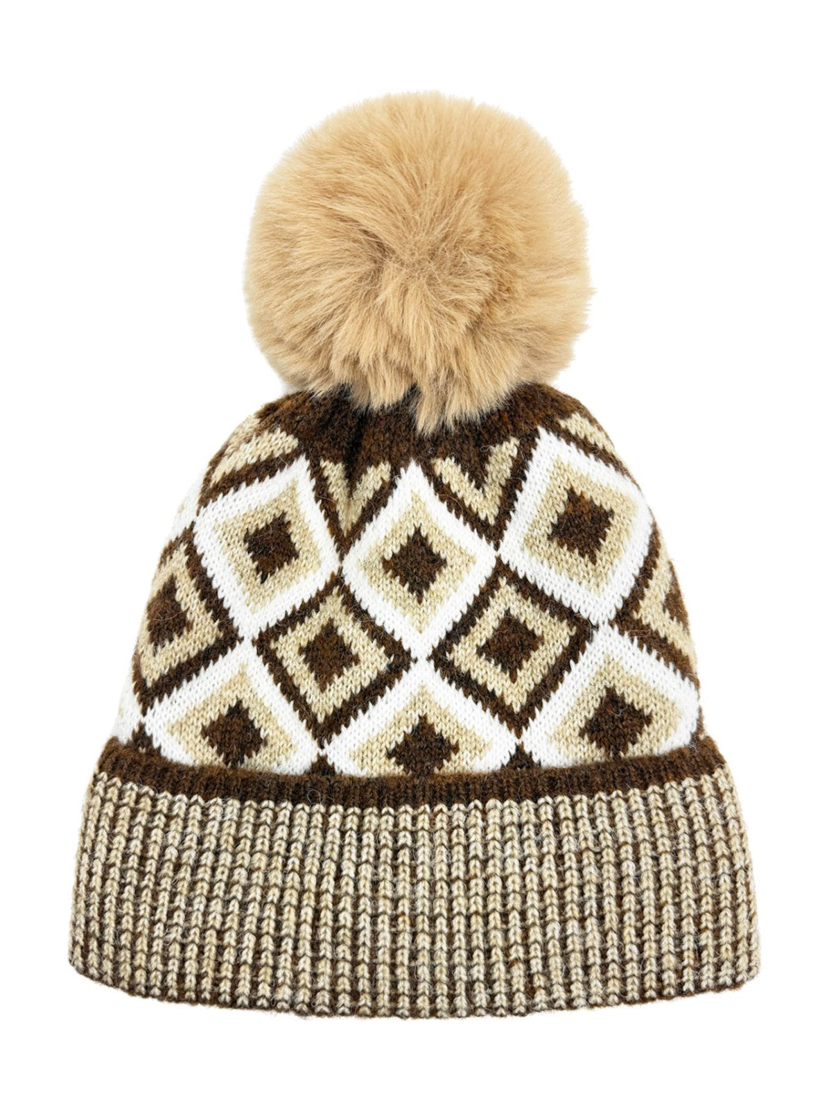 Gradient Color Wool Beanie Women's Winter Fuzzy Insulated Colorful Knit Hat Thic