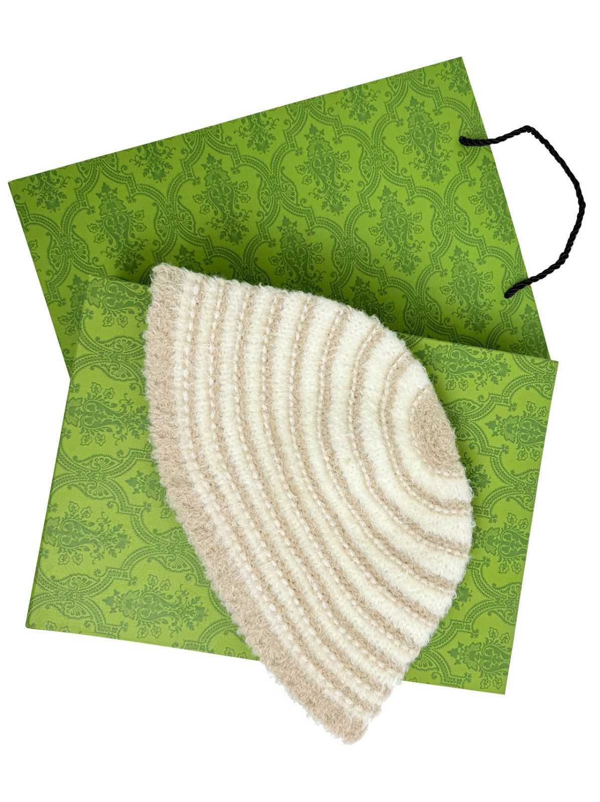 Gradient Color Wool Beanie Women's Winter Fuzzy Insulated Colorful Knit Hat Thic