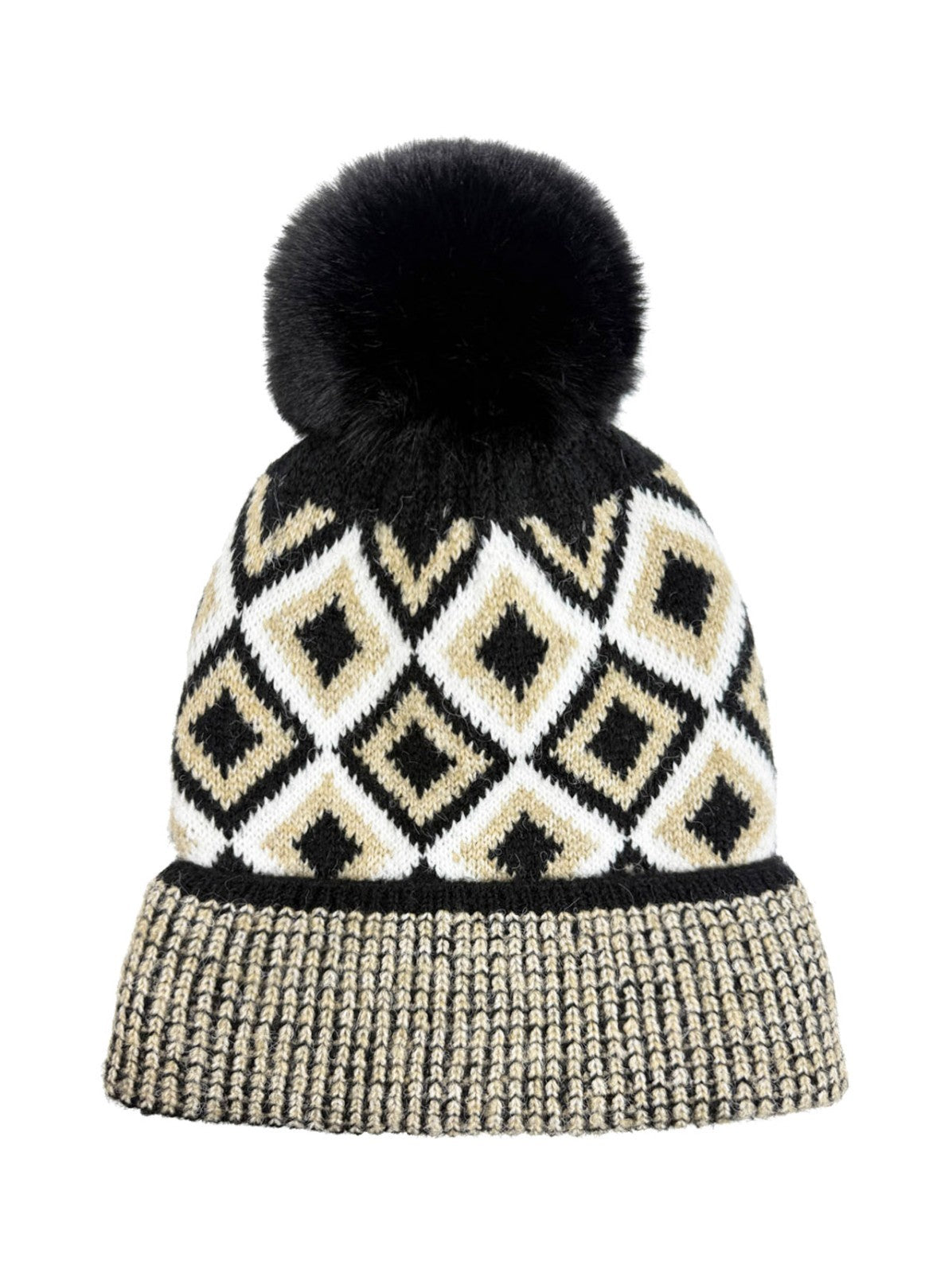 Gradient Color Wool Beanie Women's Winter Fuzzy Insulated Colorful Knit Hat Thic