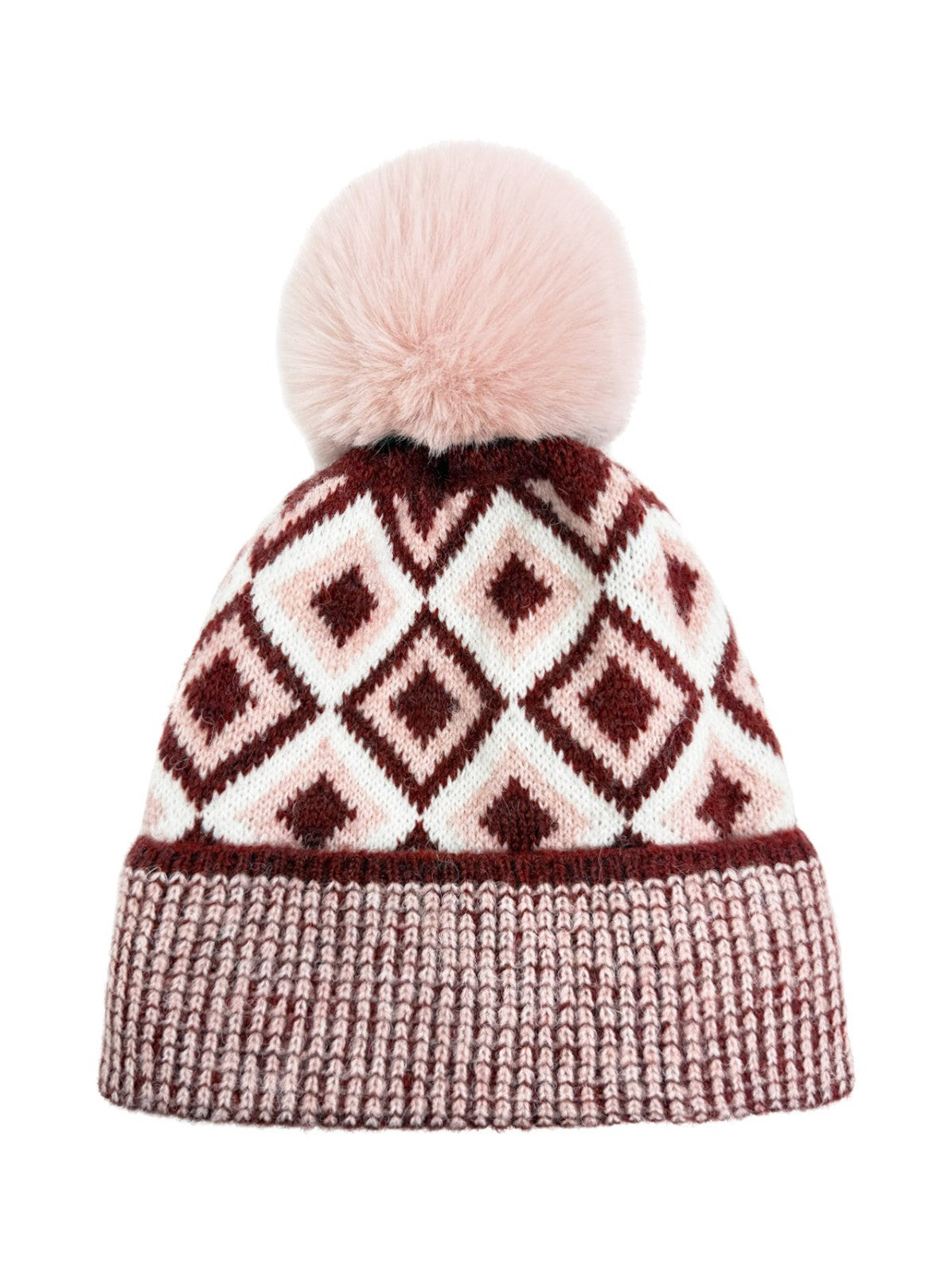 Gradient Color Wool Beanie Women's Winter Fuzzy Insulated Colorful Knit Hat Thic