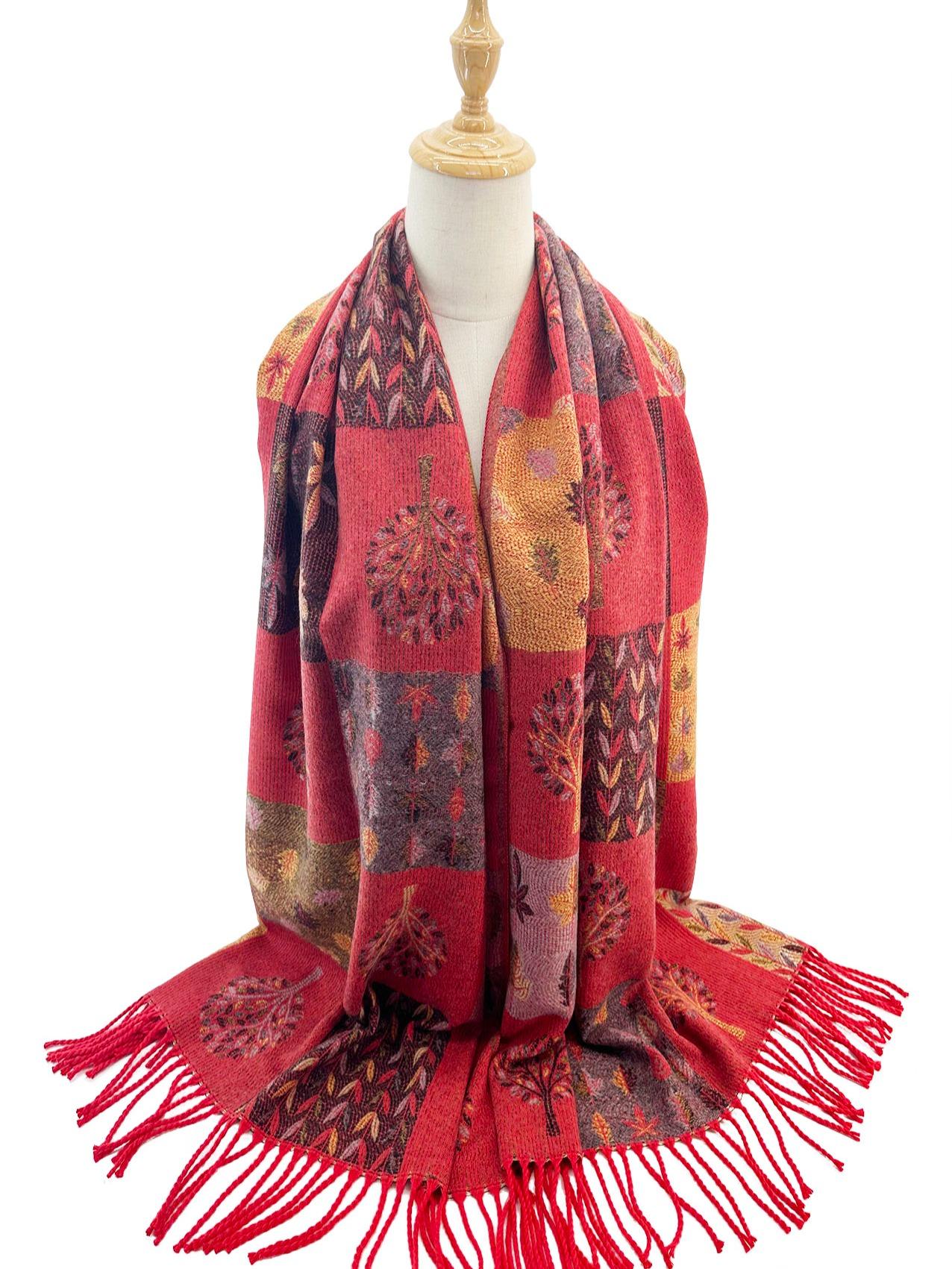 Scarf Diamond Pattern Scarf Women's High end Fashion Thickened Cold proof Outdoor Shawl Big Bazaar