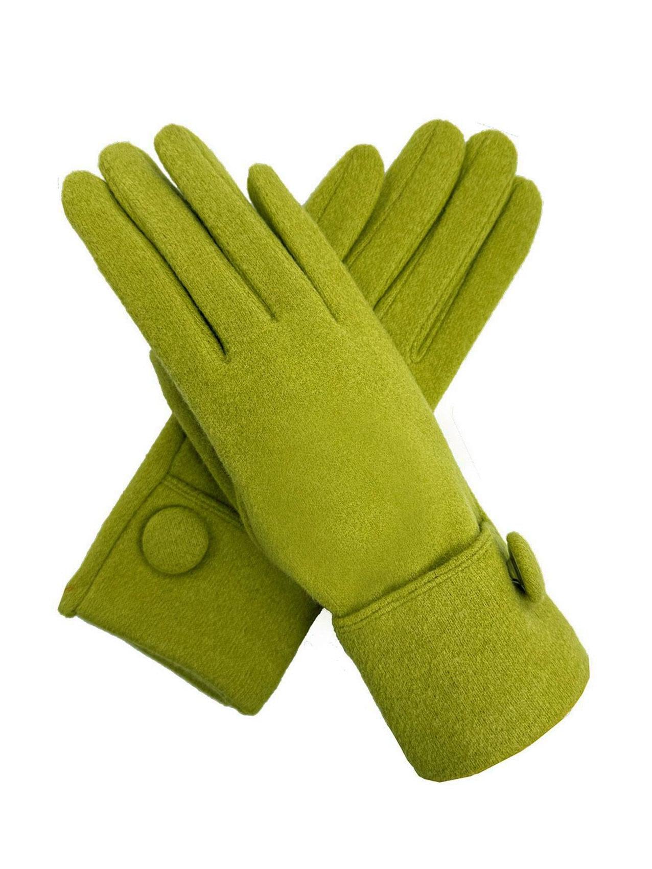 Warm Student Five-Finger Gloves for Women Winter with Lining and Thickening Cute for Cycling in Winter Black Touchscreen Compatible