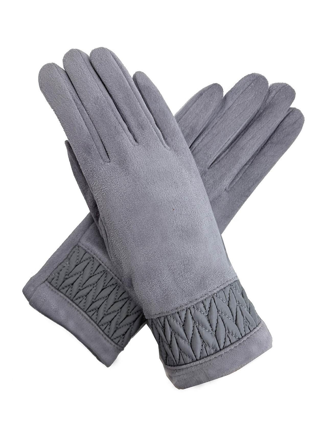 Warm Student Five-Finger Gloves for Women Winter with Lining and Thickening Cute for Cycling in Winter British English Style
