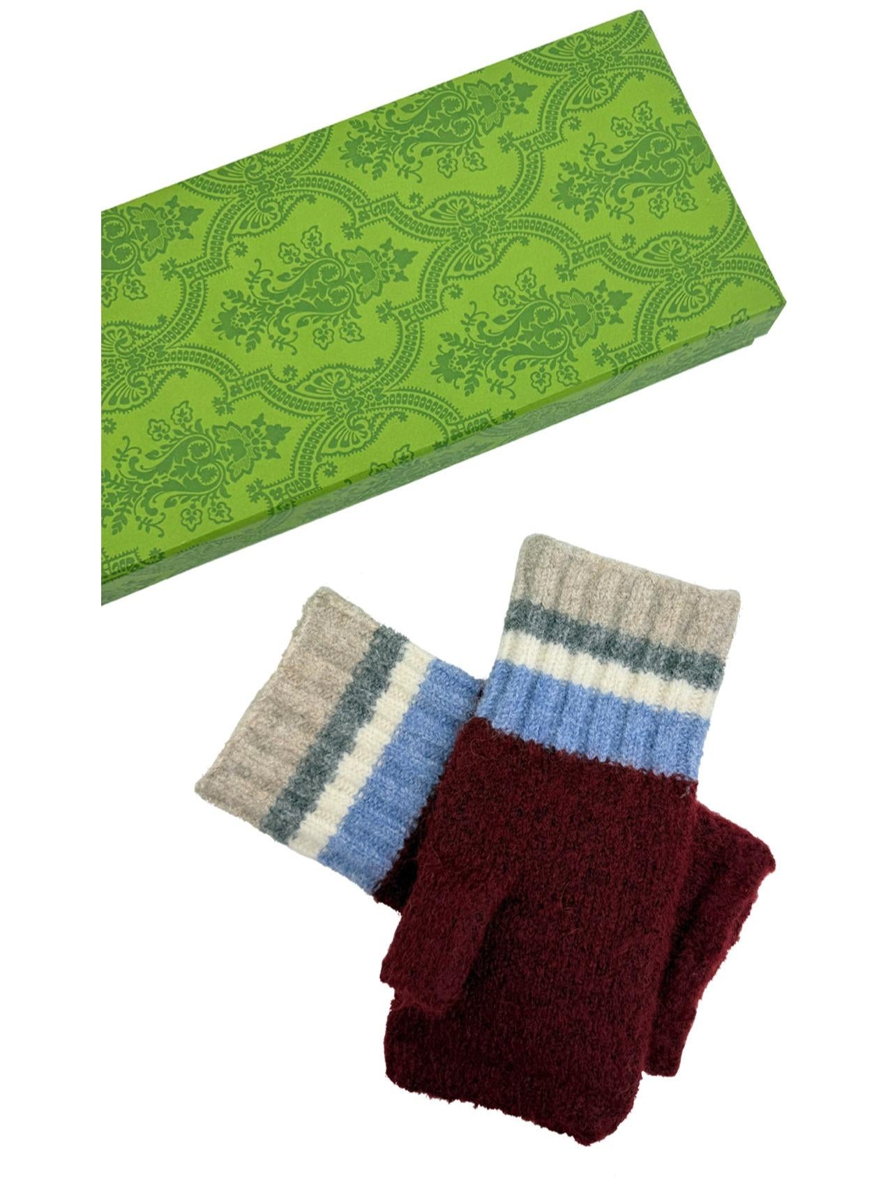 Warm Student Five-Finger Gloves for Women Winter with Lining and Thickening Cute for Cycling in Winter British English