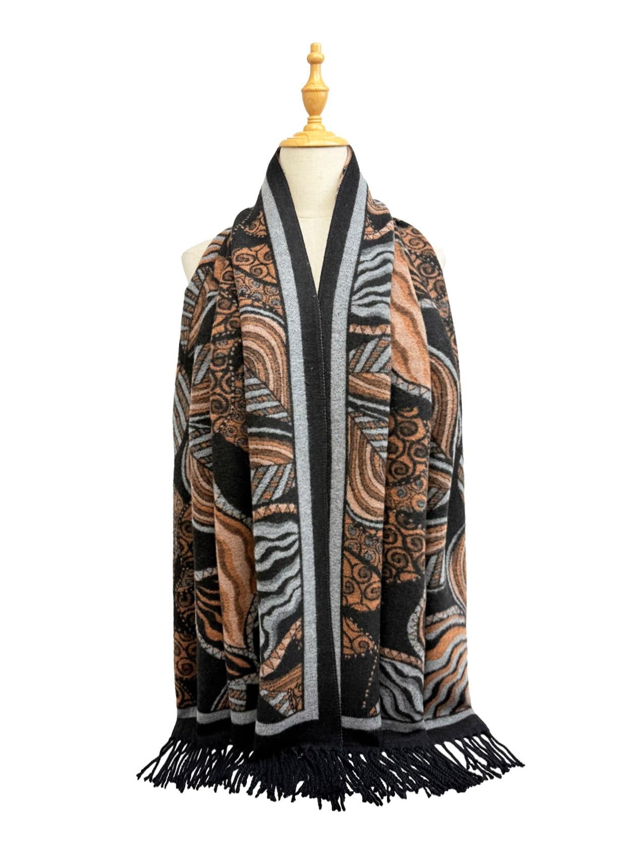 New Coming Winter Fashion Scarf with Elegant Fringe and Rich Color Options for Stylish Warmth in Soft Wool Blend