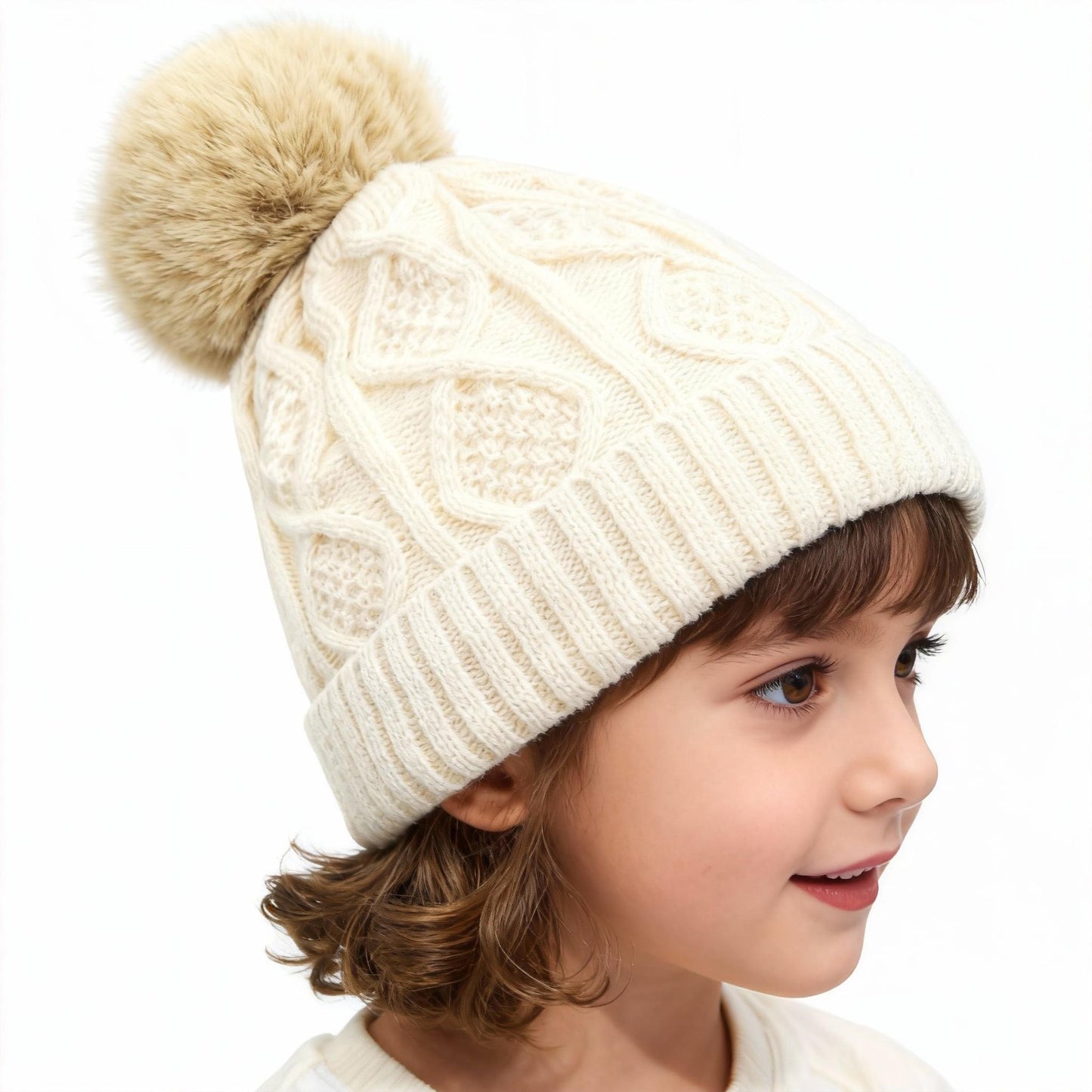 Women's Loose Fitting Big Head Circumference Small Face Solid Color Knitted Hat Autumn Winter High-End Plush Insulation Ear Protection Woolen Hat