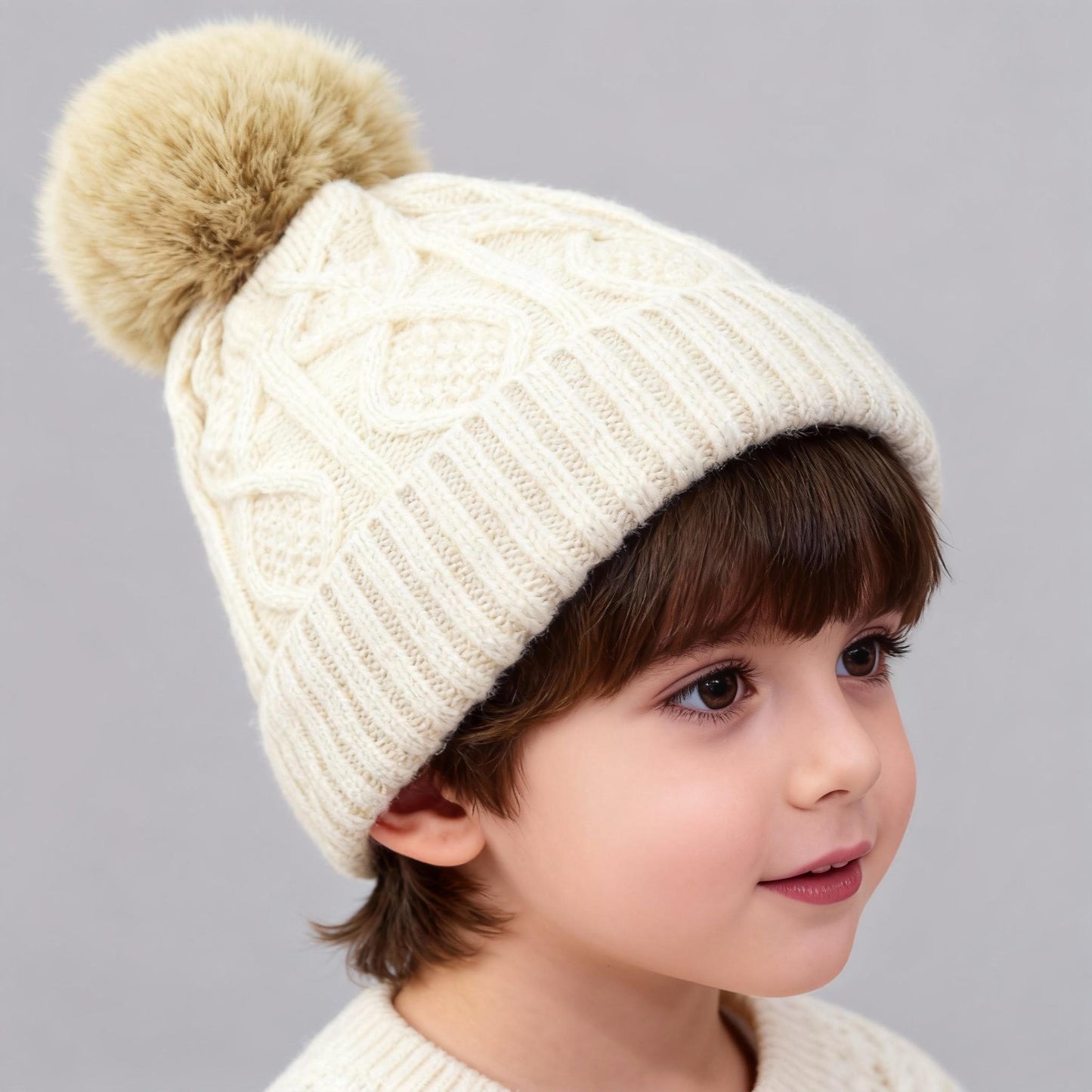 Women's Loose Fitting Big Head Circumference Small Face Solid Color Knitted Hat Autumn Winter High-End Plush Insulation Ear Protection Woolen Hat