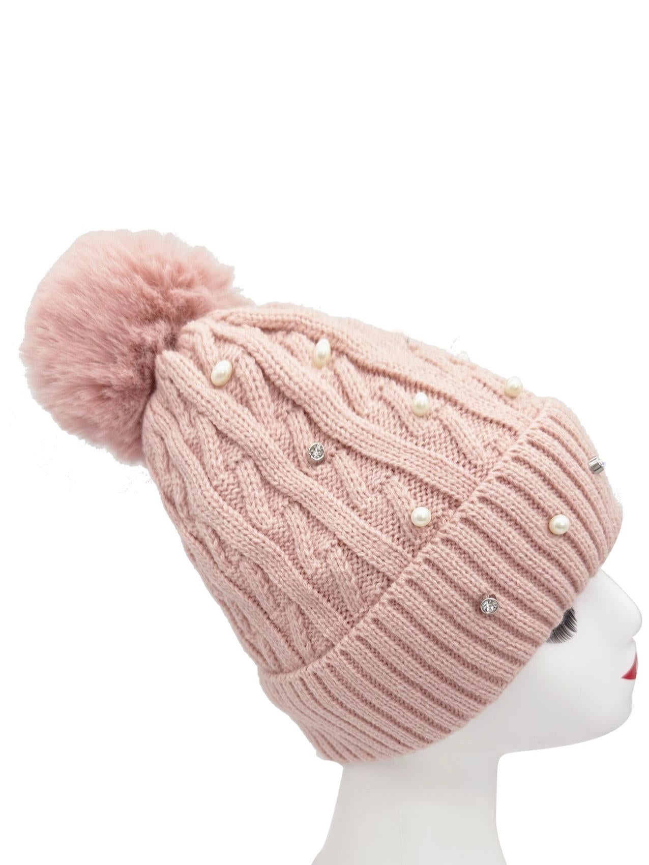 Colorful Woolen Ball Hat for Women Big Head Circumference Double Layer Velvet Insulation Fashionable Versatile Pineapple Ball Knitted Hat Trendy