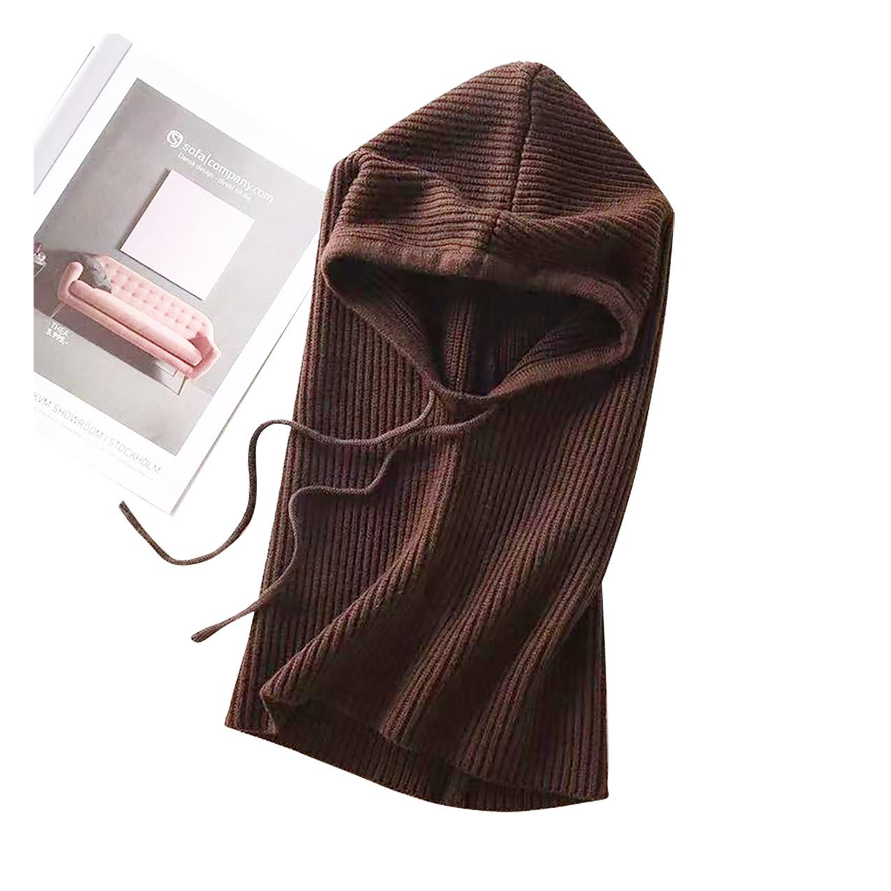 Hat Scarf One-Piece Hat 2025 Autumn Winter New Style Neck Protection Warm Woolen Scarf Western-Style Knitted Pullover Hat