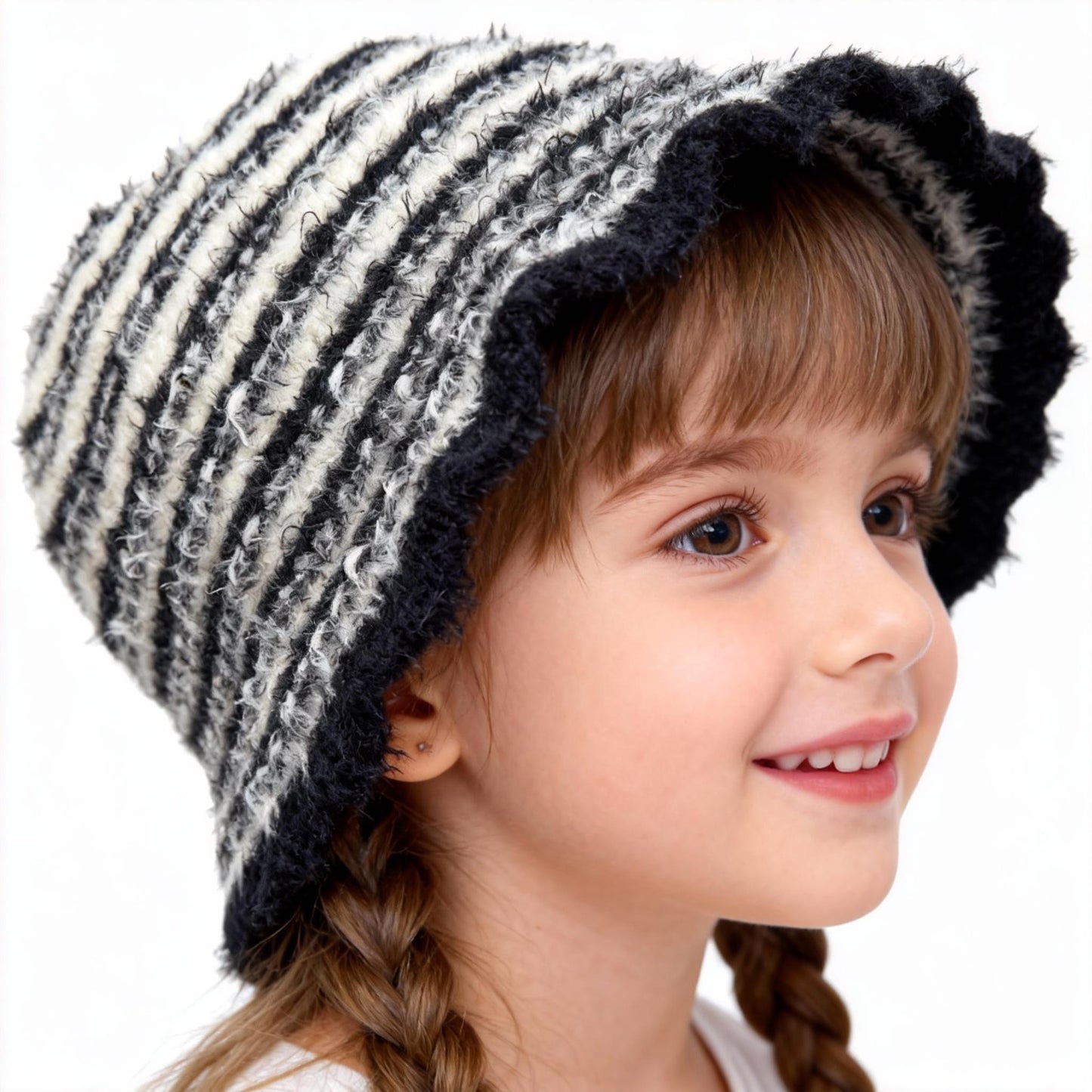 2025 new plaid fisherman hat women's plush bucket hat big head basin hat looks small in autumn and winter shopping trend