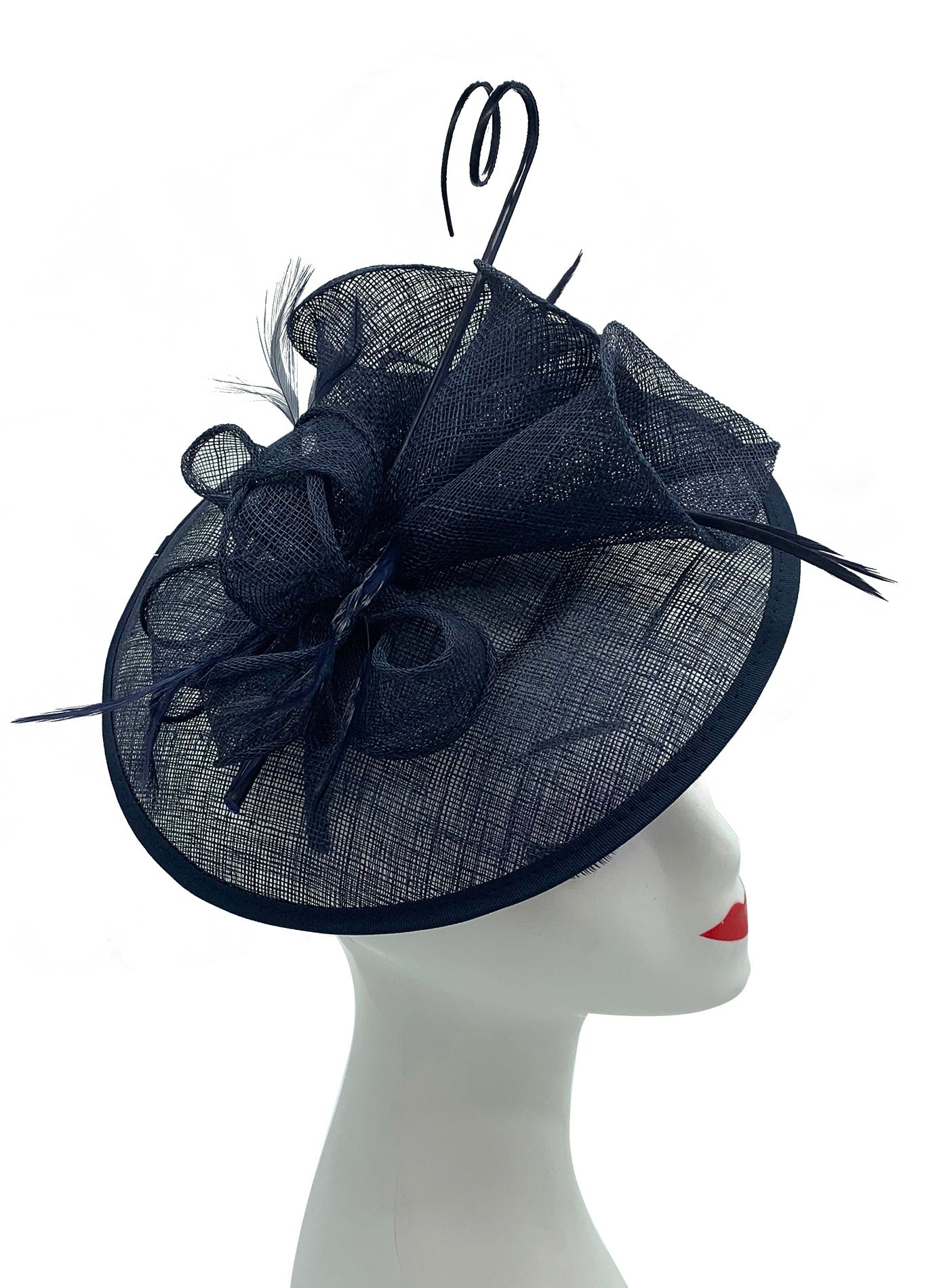 Sinamay Petunia Flower Fascinator with A Saucer Base