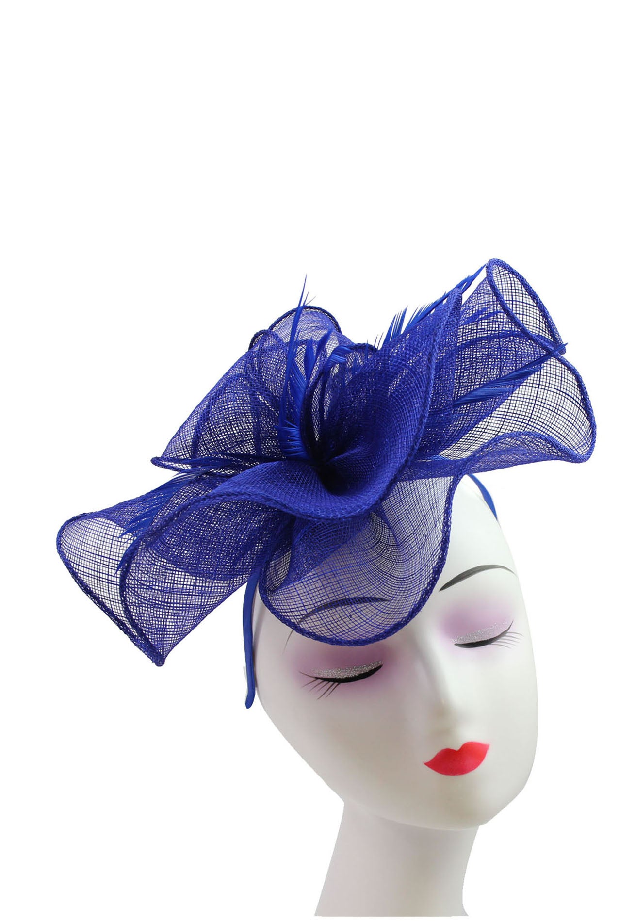 Ruffles Trimmed Edge Sinamay Fascinator in Elegant Colors for Special Occasions