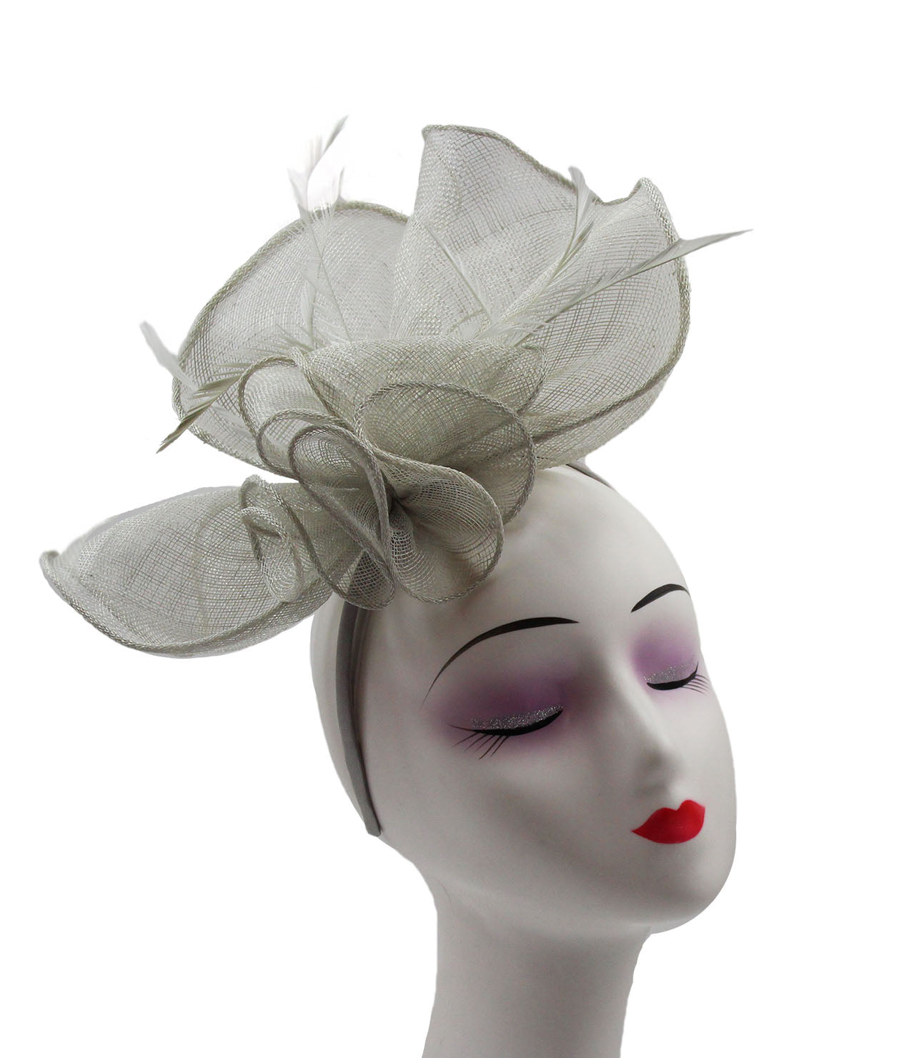 Ruffles Trimmed Edge Sinamay Fascinator in Elegant Colors for Special Occasions