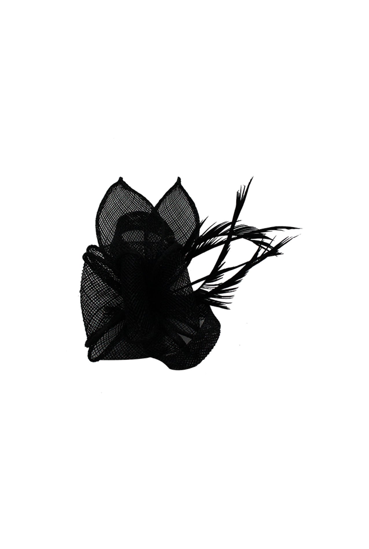 Ladies Tilted Flower Sinamay Fascinator - Elegant Design for Various Occasions, Brooch Pin & Clip Attachment