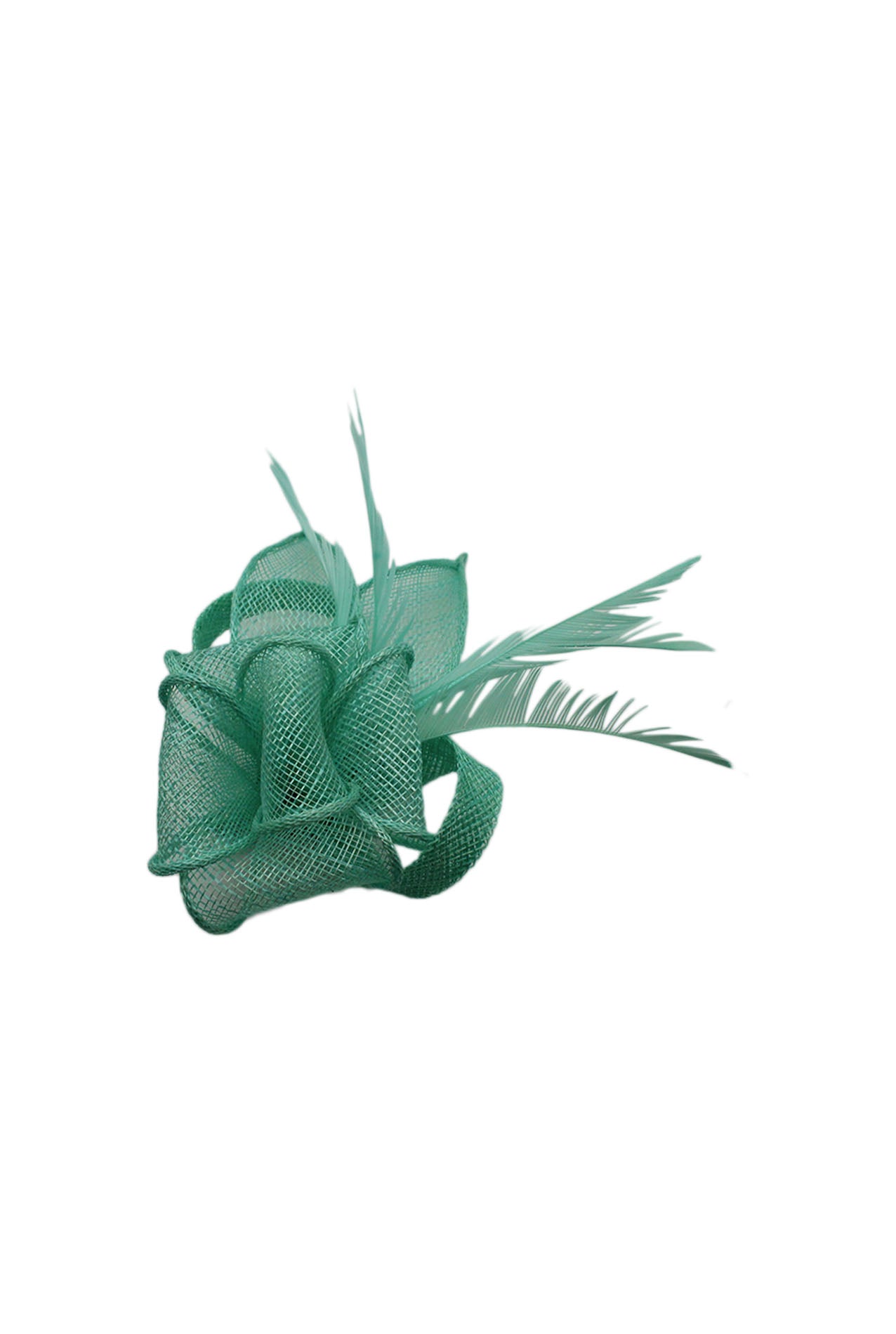 Ladies Tilted Flower Sinamay Fascinator - Elegant Design for Various Occasions, Brooch Pin & Clip Attachment