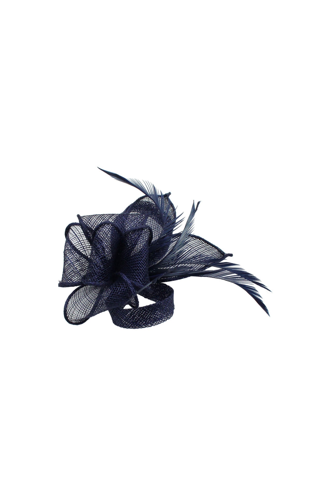 Ladies Tilted Flower Sinamay Fascinator - Elegant Design for Various Occasions, Brooch Pin & Clip Attachment