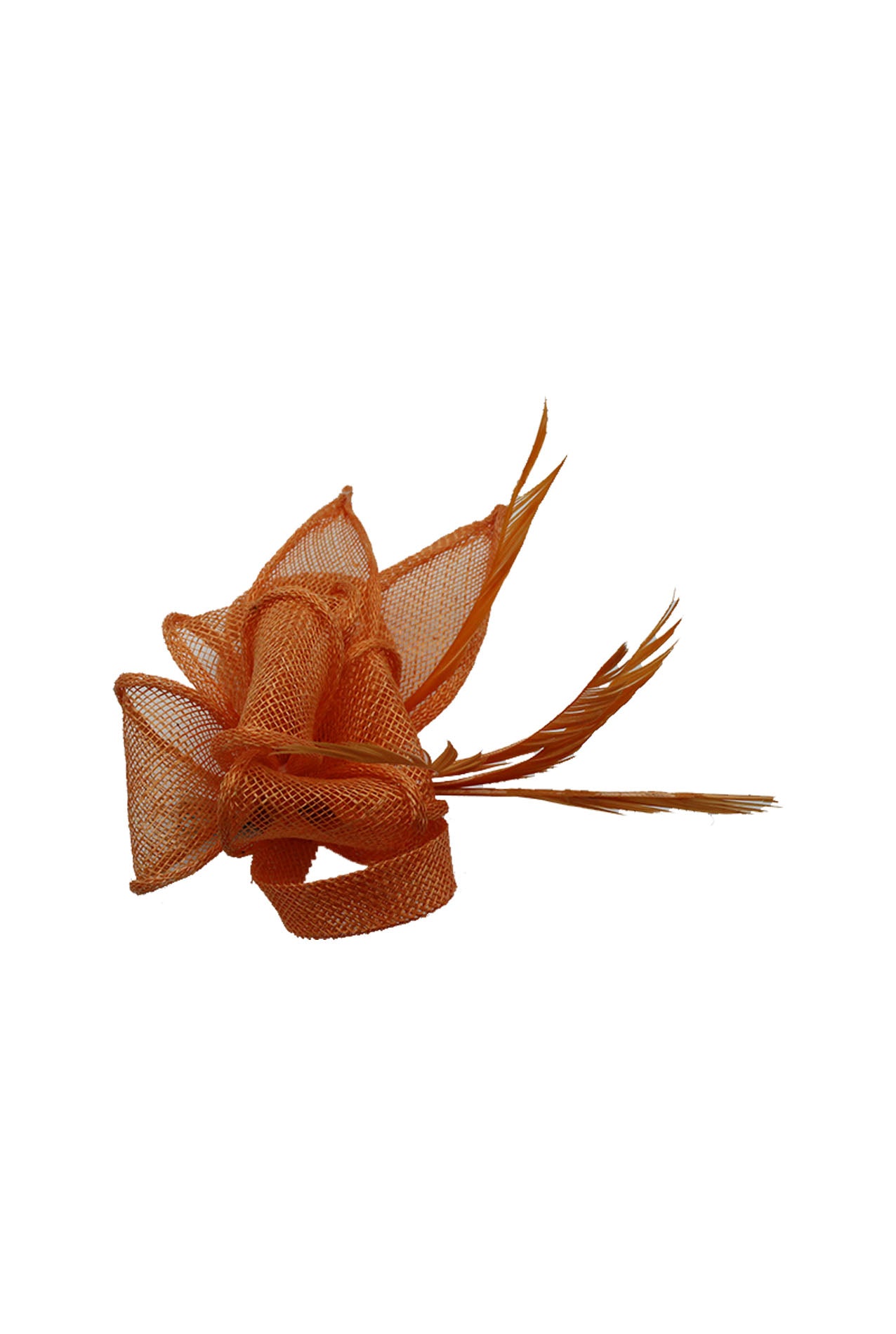 Ladies Tilted Flower Sinamay Fascinator - Elegant Design for Various Occasions, Brooch Pin & Clip Attachment