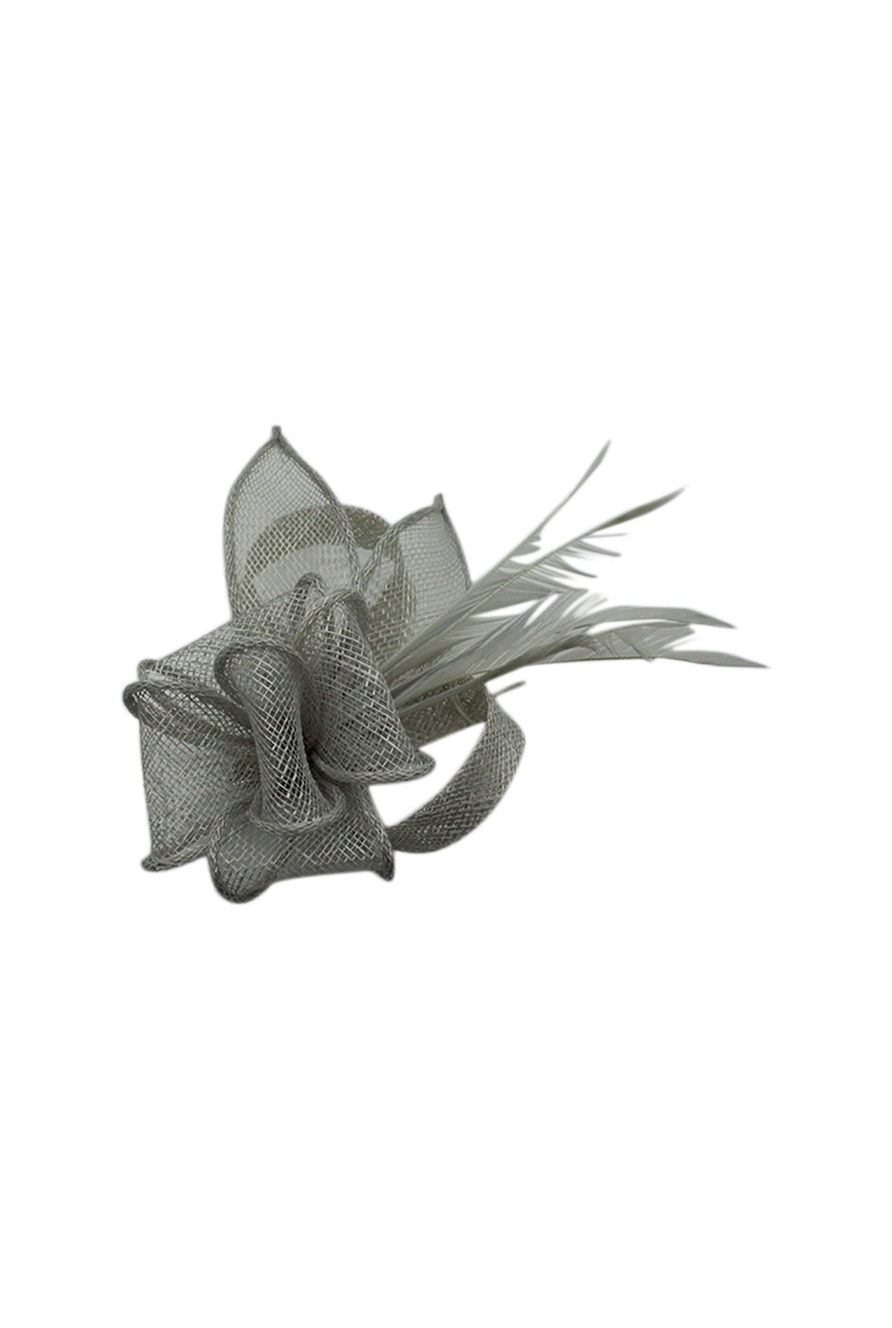 Ladies Tilted Flower Sinamay Fascinator - Elegant Design for Various Occasions, Brooch Pin & Clip Attachment