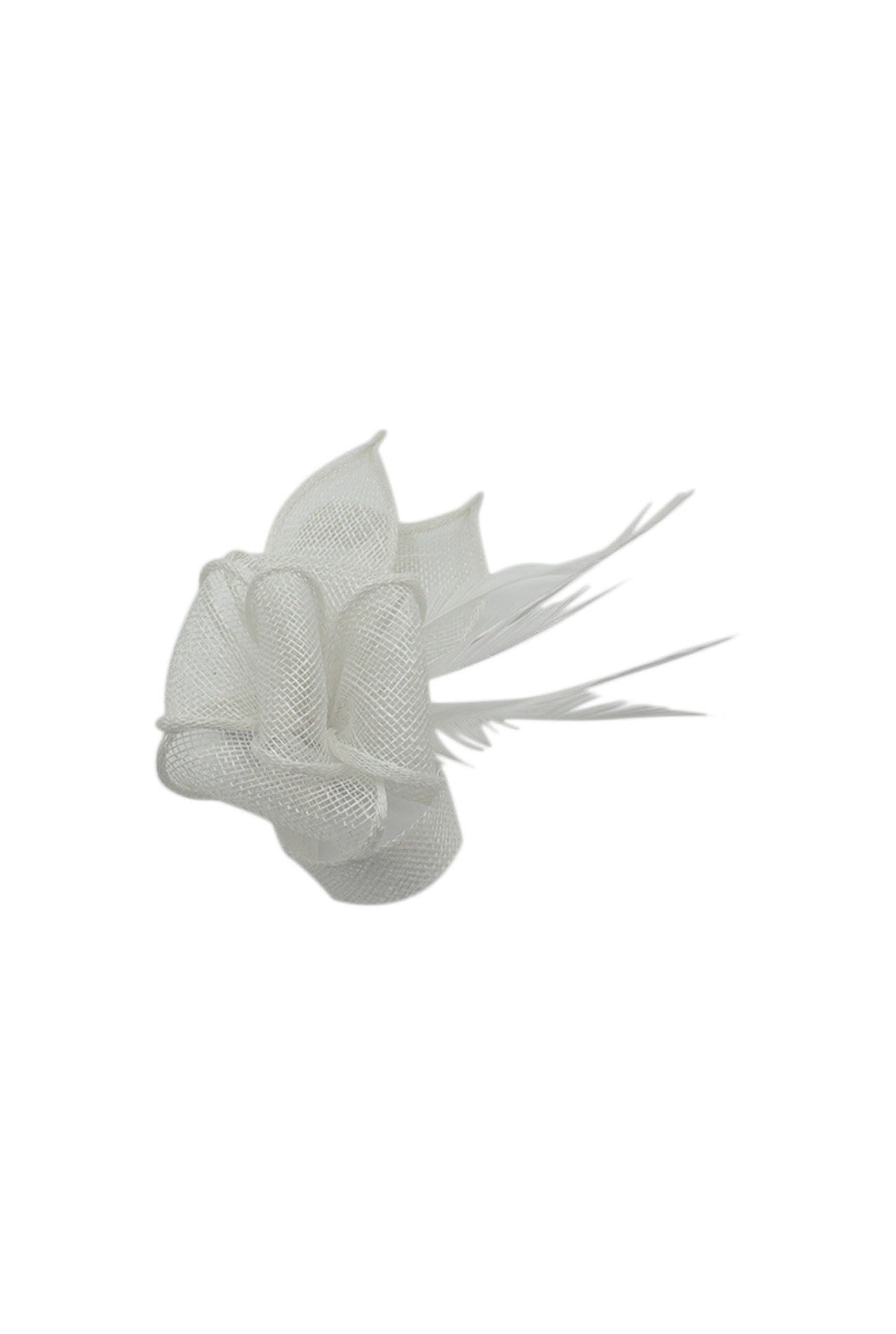 Ladies Tilted Flower Sinamay Fascinator - Elegant Design for Various Occasions, Brooch Pin & Clip Attachment