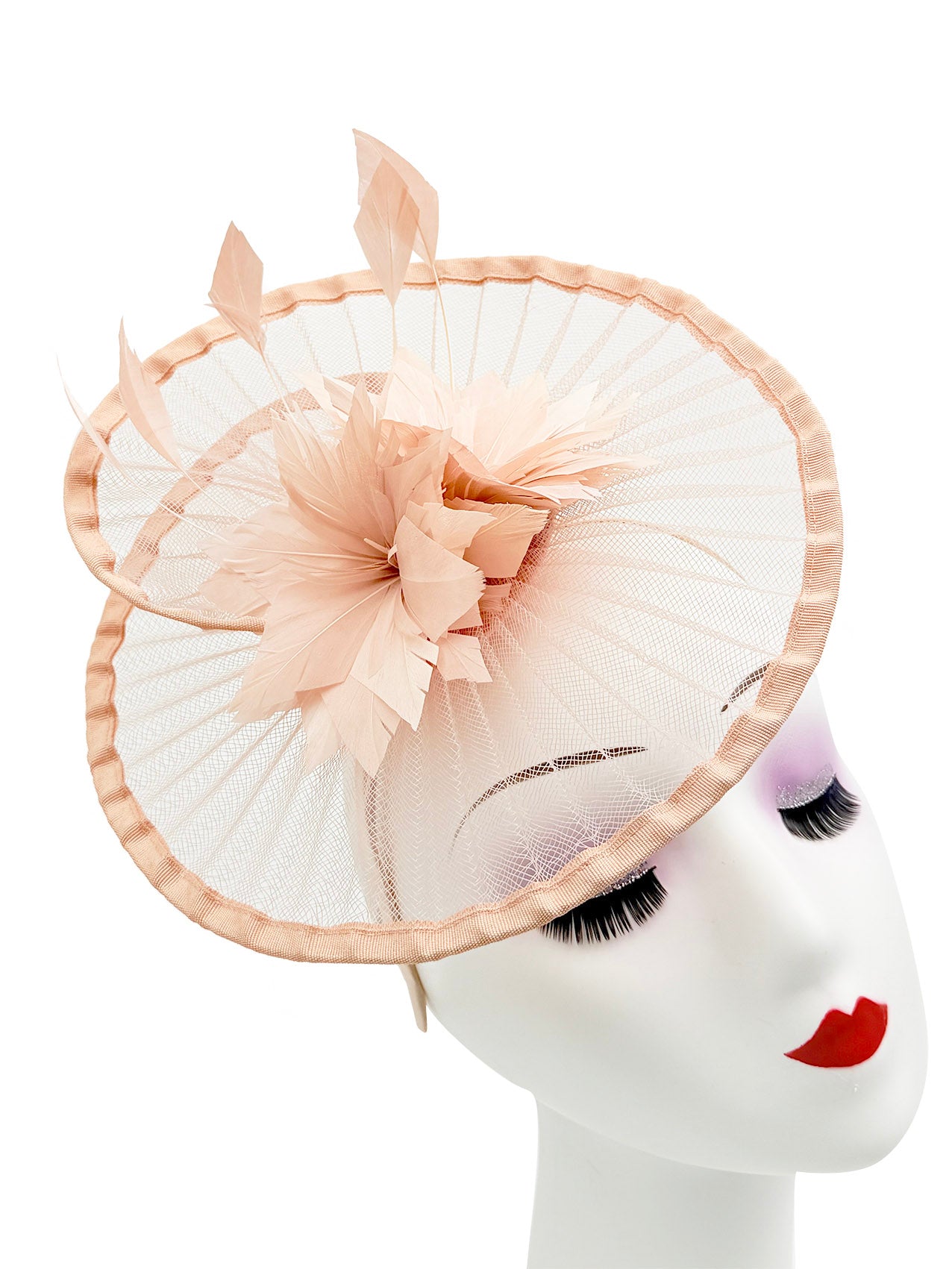 Fascinator Women's Large Headband Clip Hat For WeddingsLadies Day Races Ascot