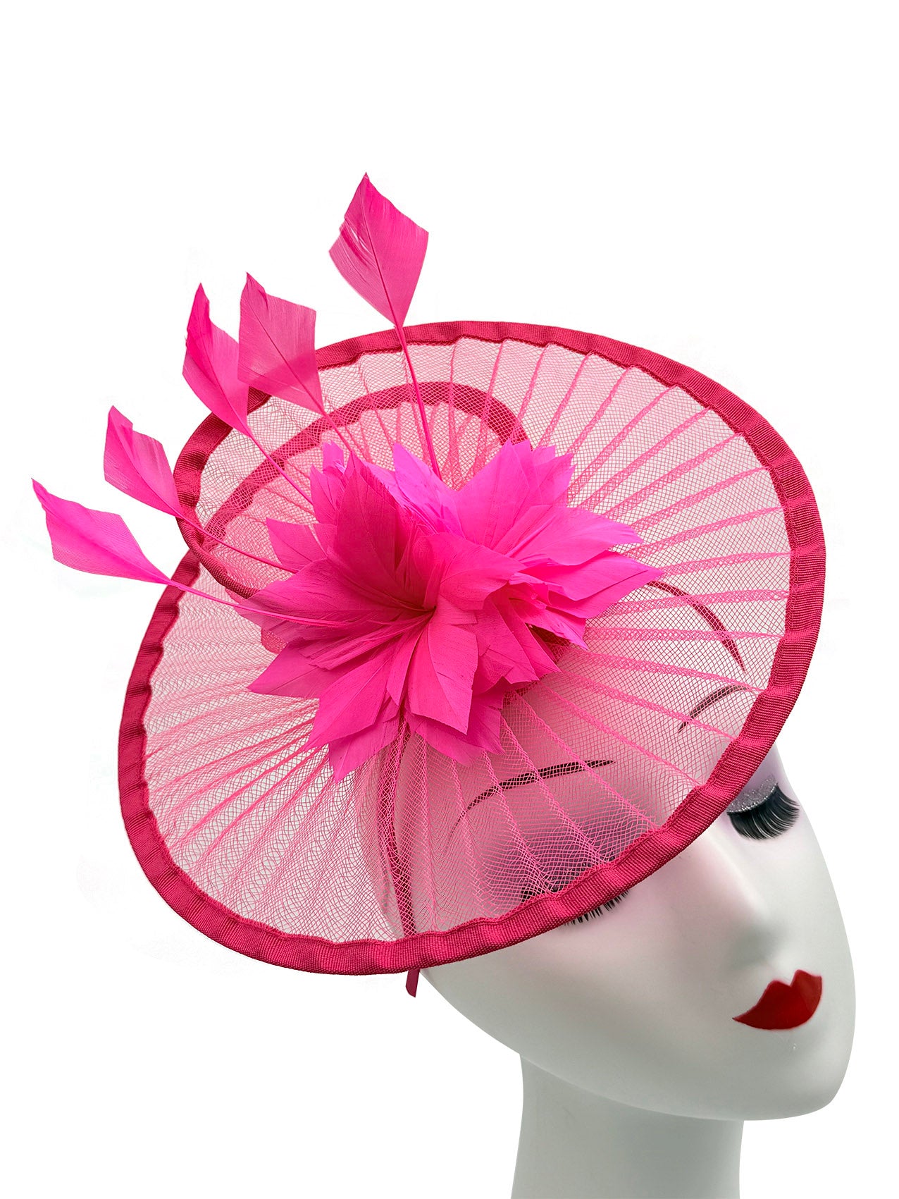 Fascinator Women's Large Headband Clip Hat For WeddingsLadies Day Races Ascot