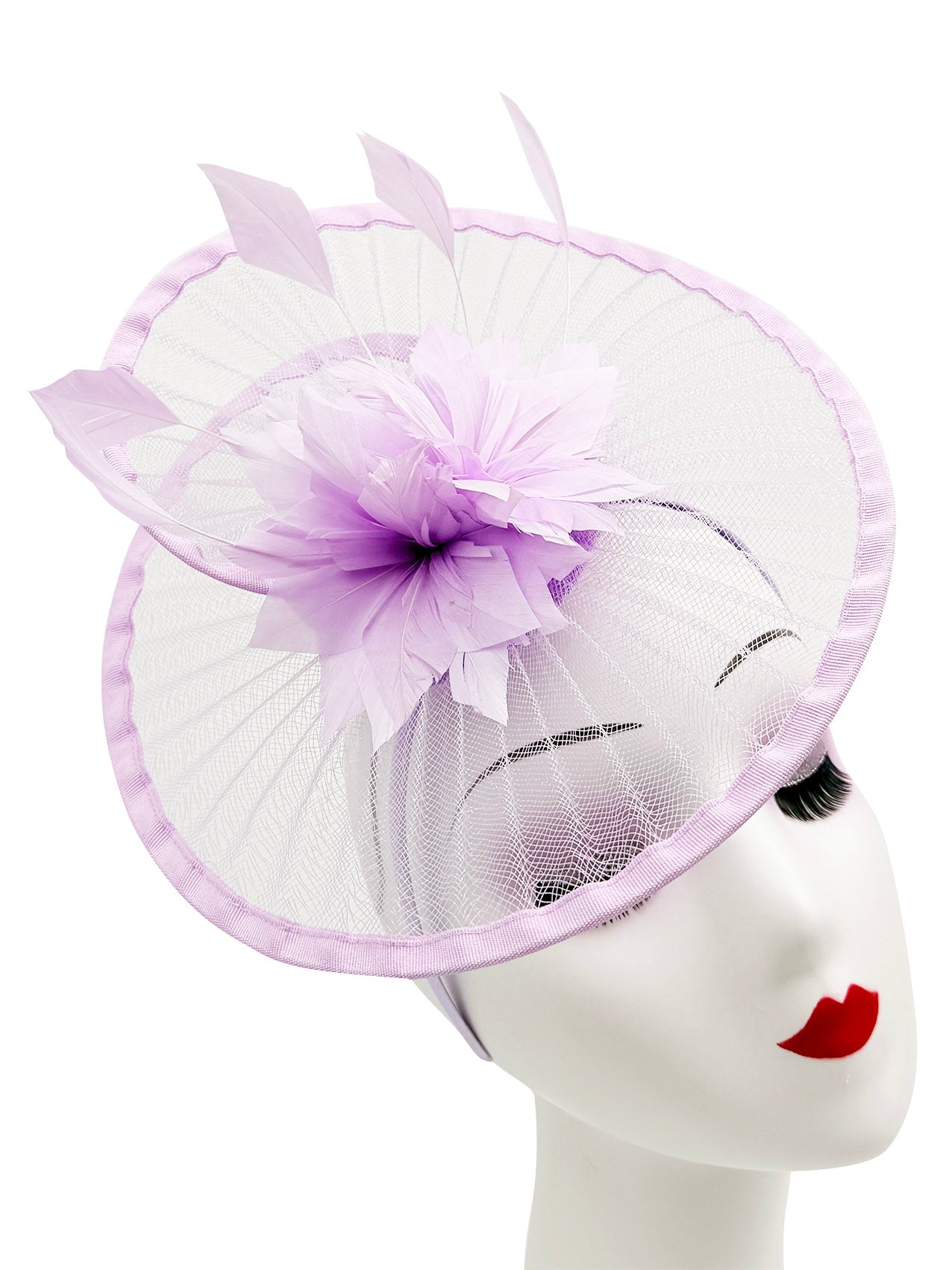 Fascinator Women's Large Headband Clip Hat For WeddingsLadies Day Races Ascot