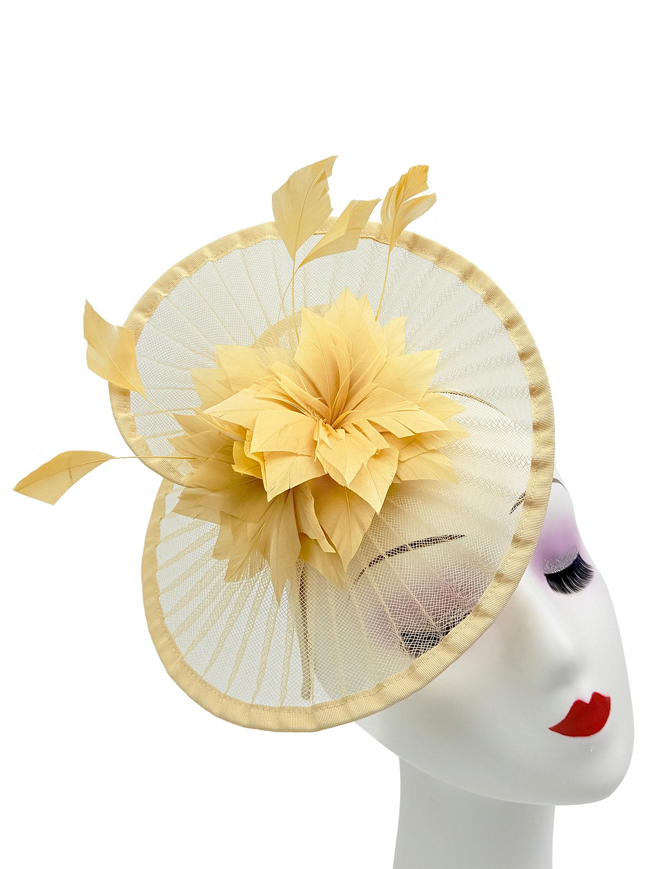 Fascinator Women's Large Headband Clip Hat For WeddingsLadies Day Races Ascot