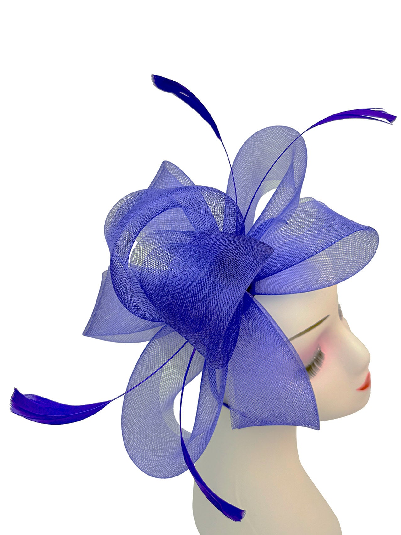 Flower & Feathers Detailed Fascinator Hat with Headband and Clip in Vibrant Colors for Special Occasions